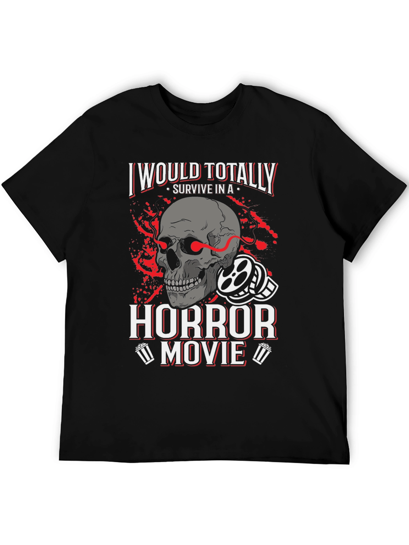 Horror Movie Fan T-Shirt - Skull Design