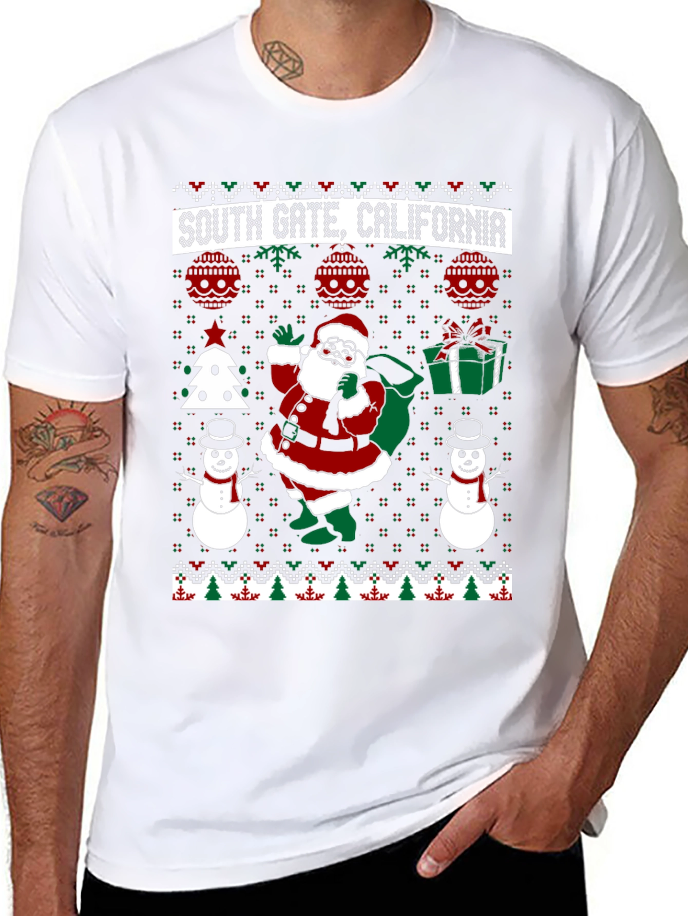 South Gate CA Christmas Sweater T-Shirt
