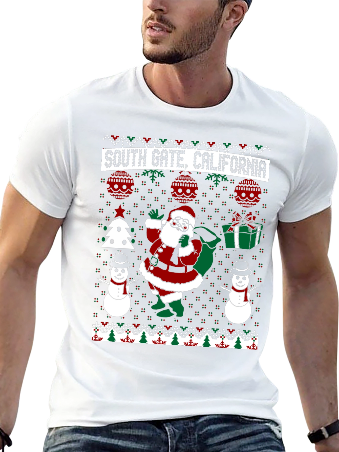 South Gate CA Christmas Sweater T-Shirt