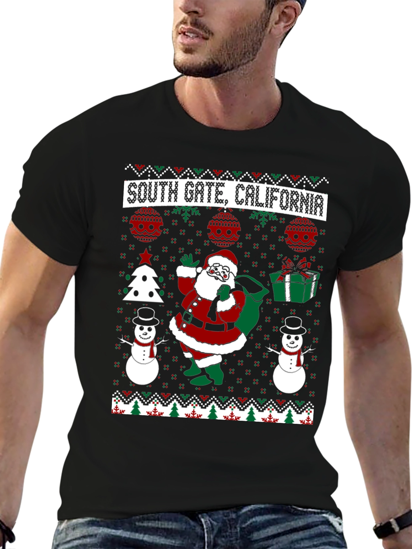 South Gate CA Christmas Sweater T-Shirt