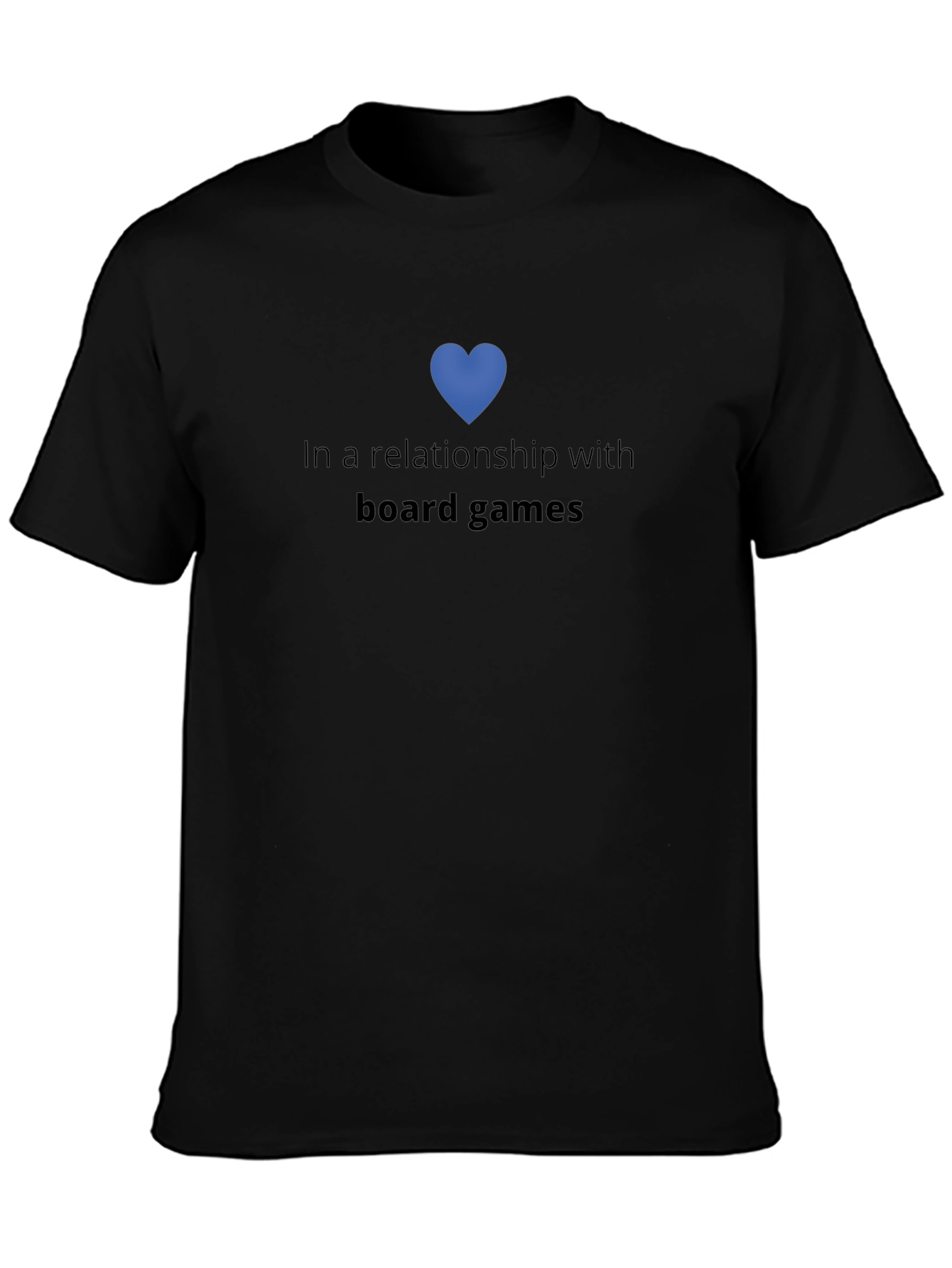 Board Games Relationship T-Shirt - Black Cotton Tee