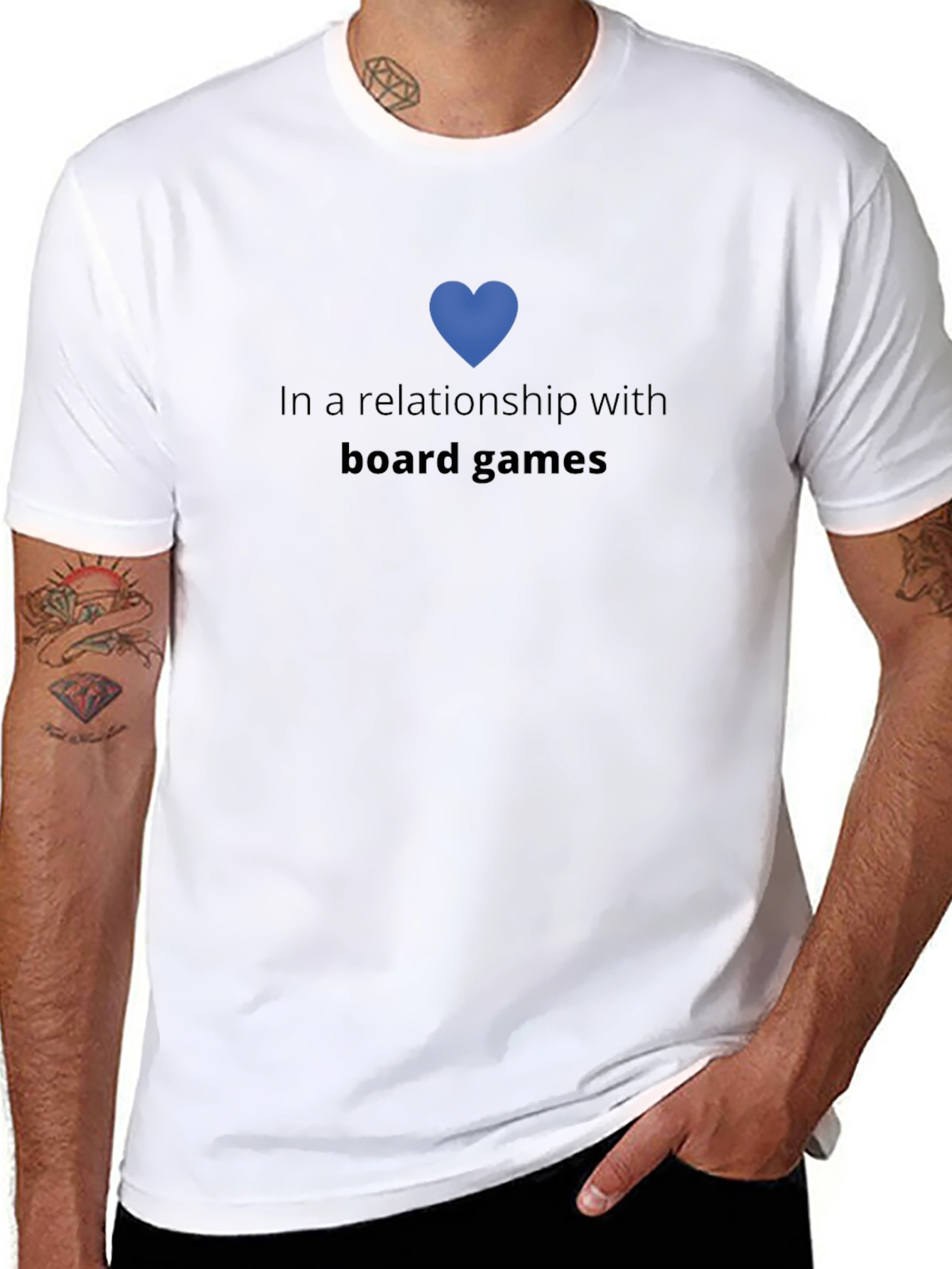 Board Games Relationship T-Shirt - Black Cotton Tee