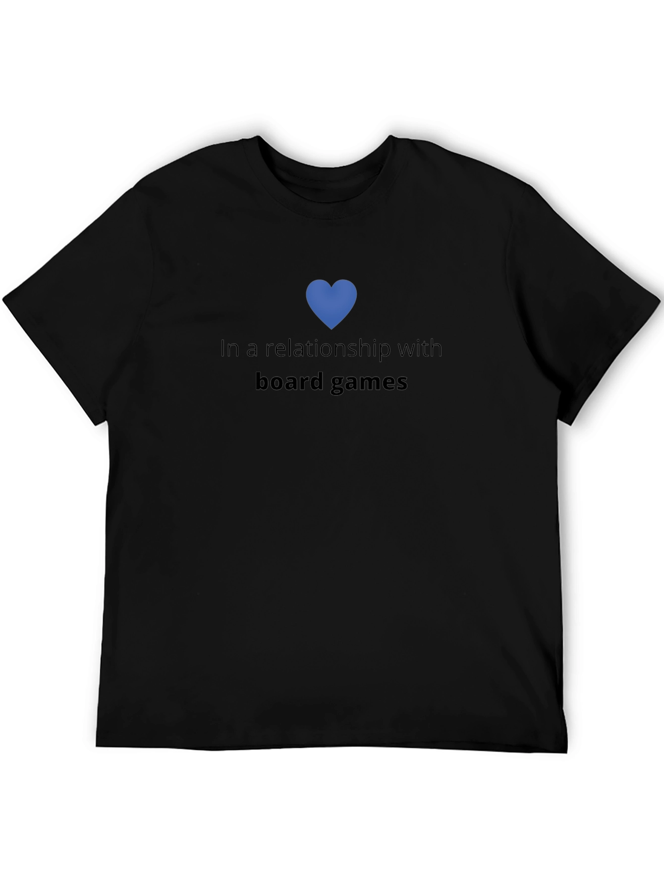 Board Games Relationship T-Shirt - Black Cotton Tee