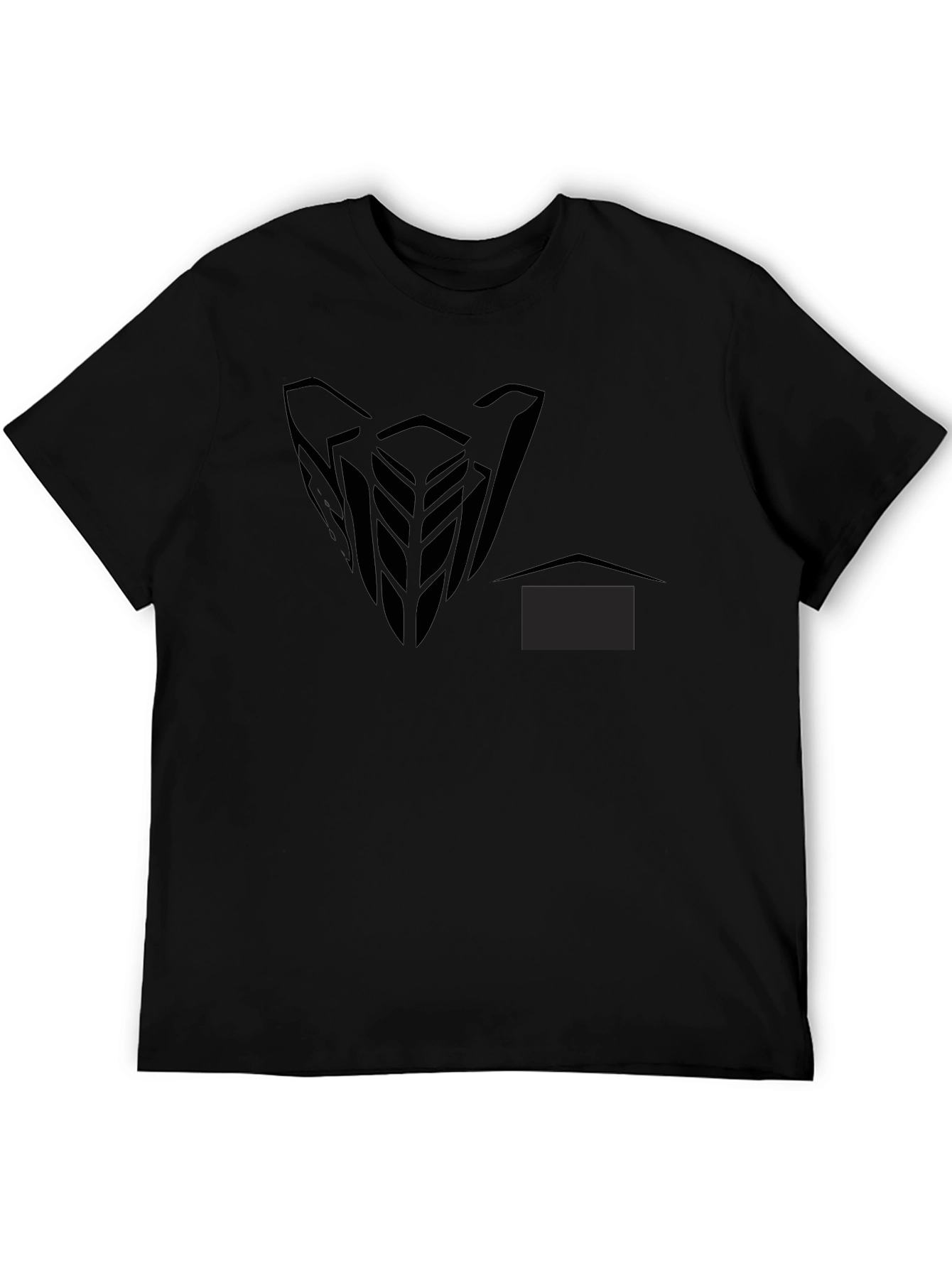 Mens Black Graphic Print Short Sleeve T-Shirt