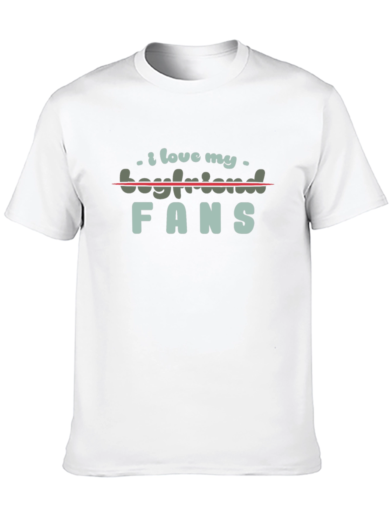 I Love My Boyfriend Fans Graphic Tee - Black