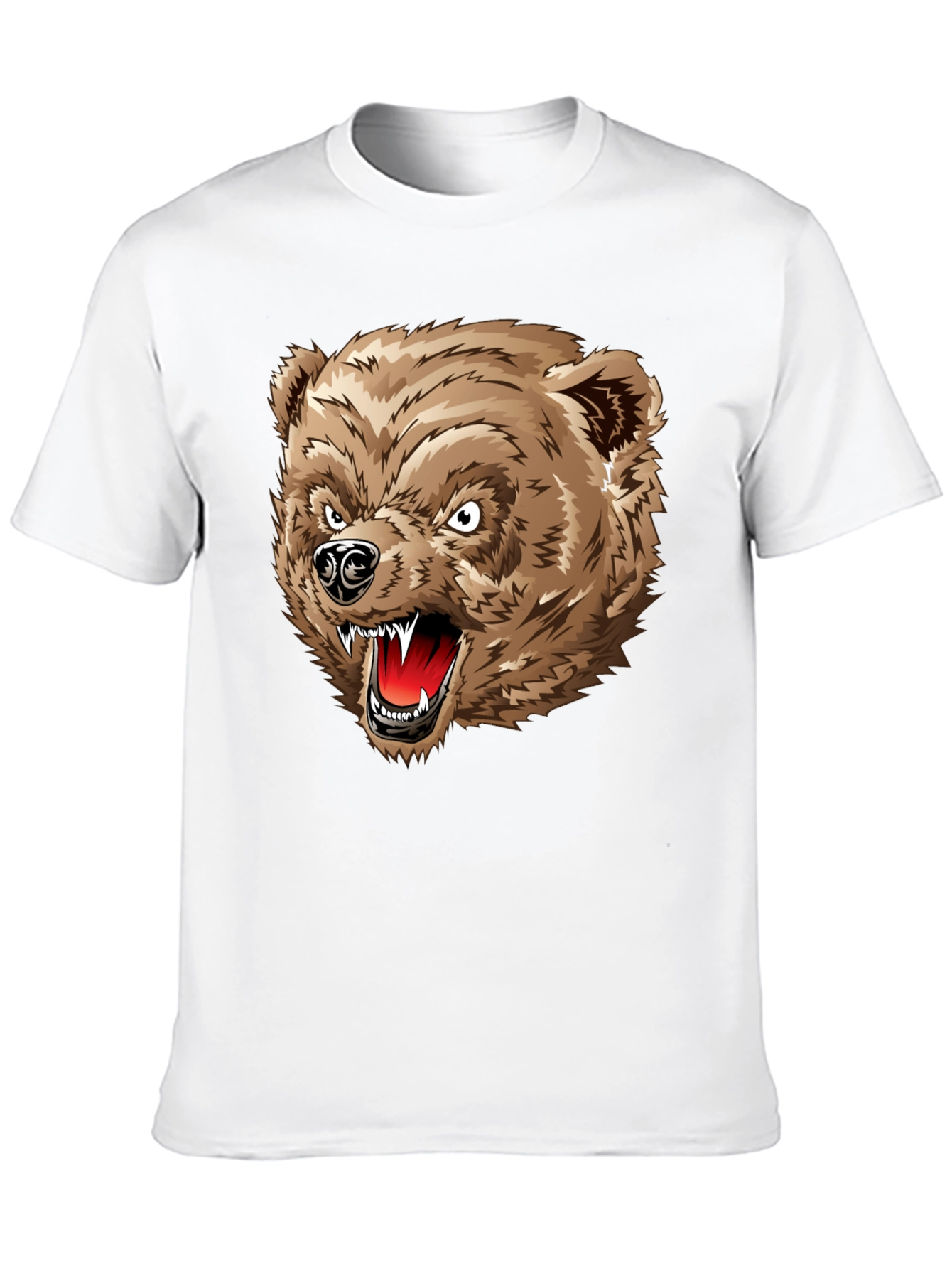 Angry Bear Graphic T-Shirt - Black Cotton Tee