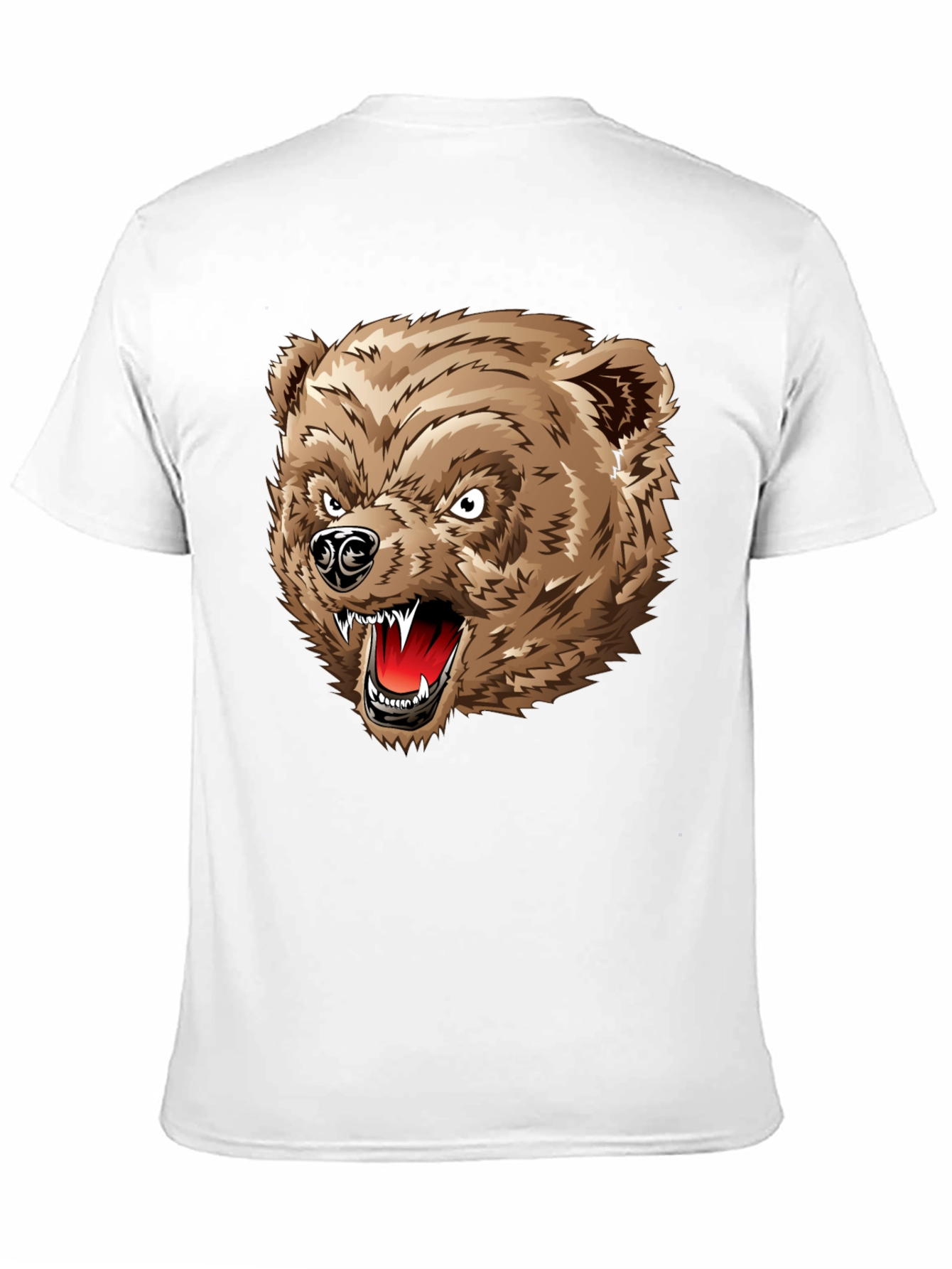 Angry Bear Graphic T-Shirt - Black Cotton Tee