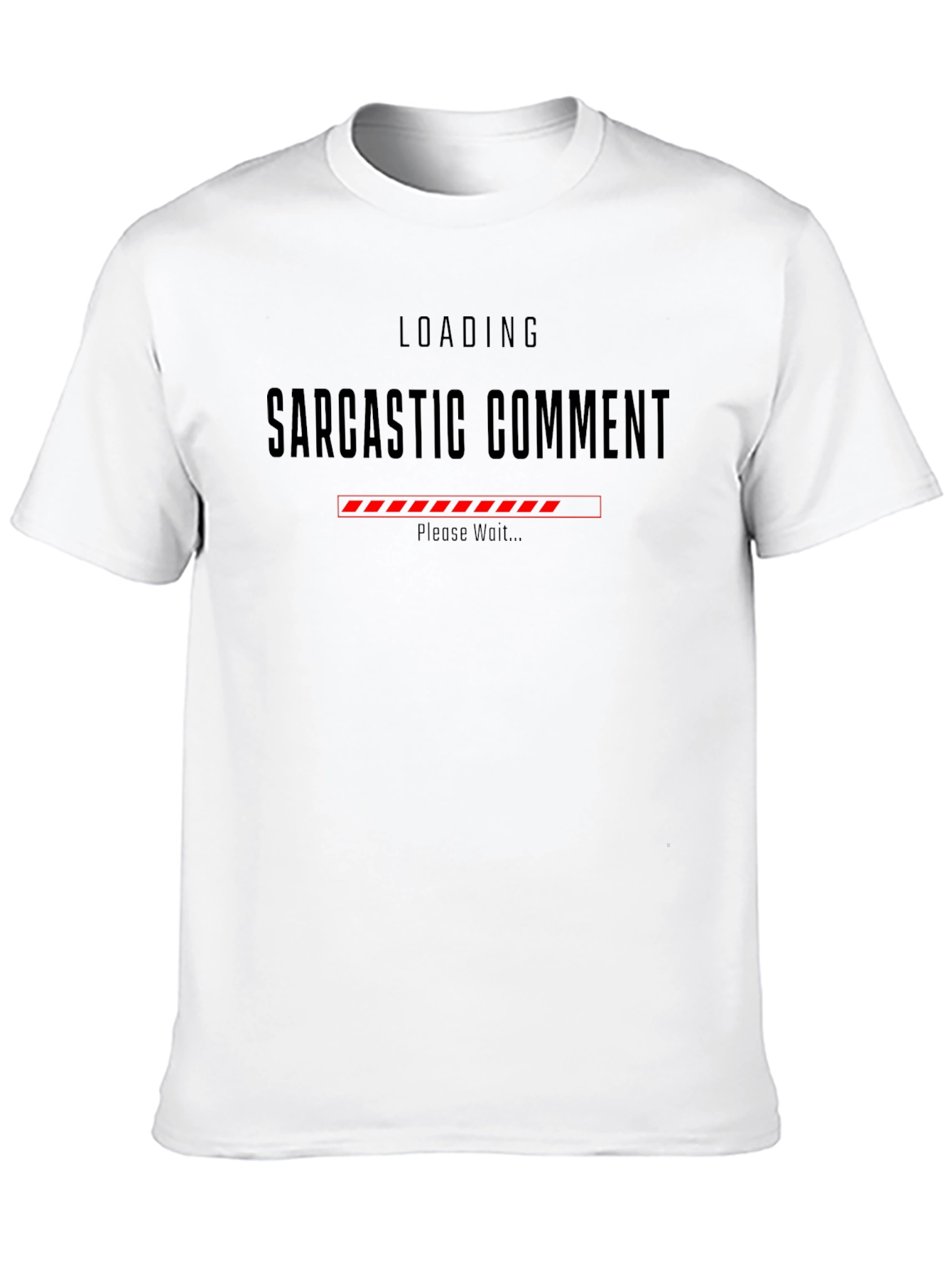 Sarcastic Comment Loading Graphic Tee - Black