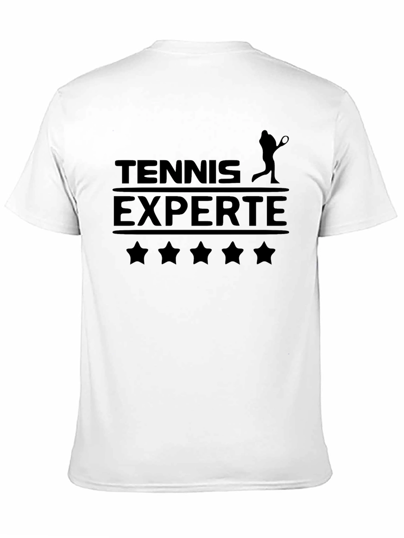 Tennis Expert T-Shirt - Black Cotton Tee