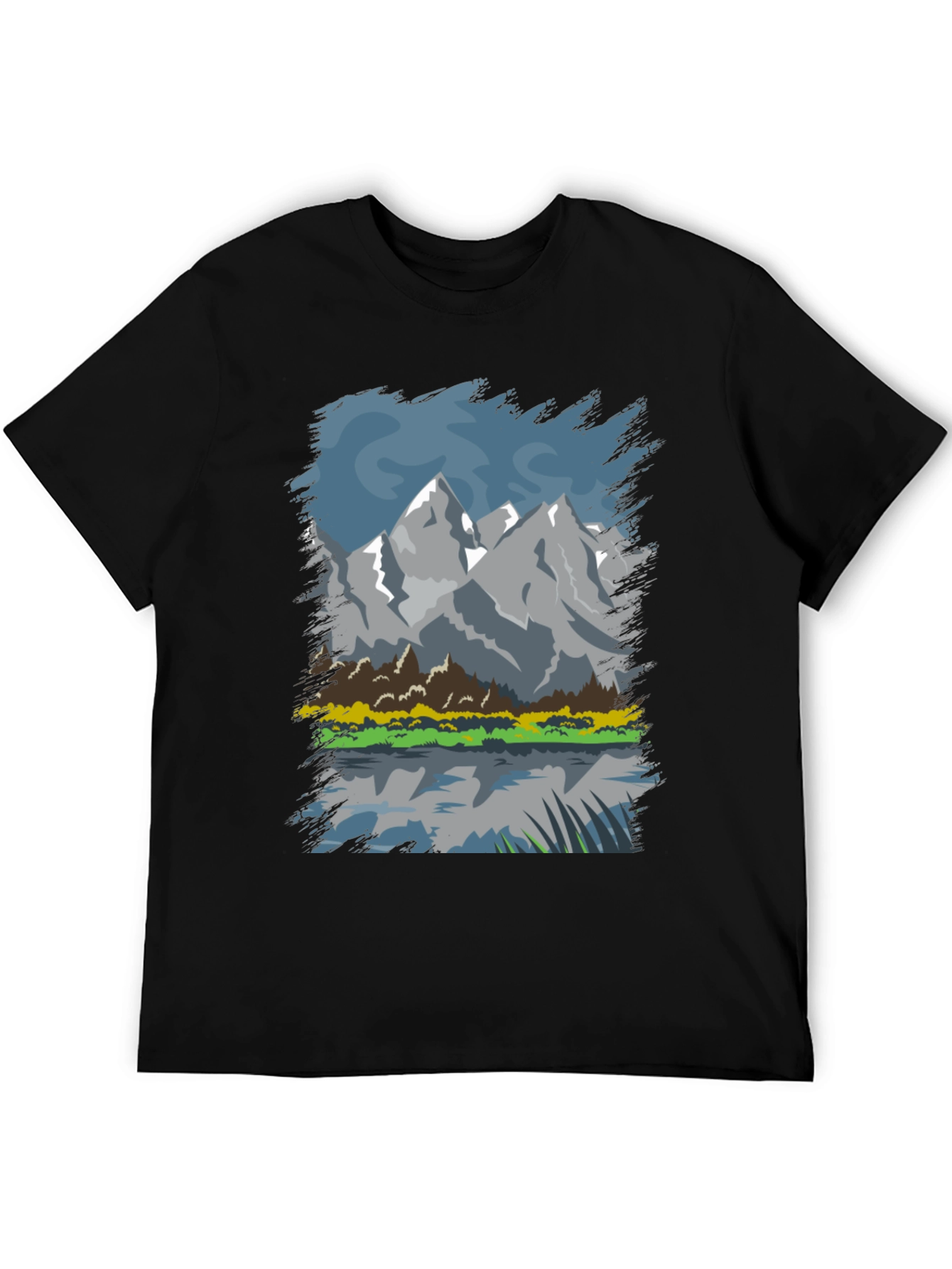 Mountain Lake Graphic Tee - Black