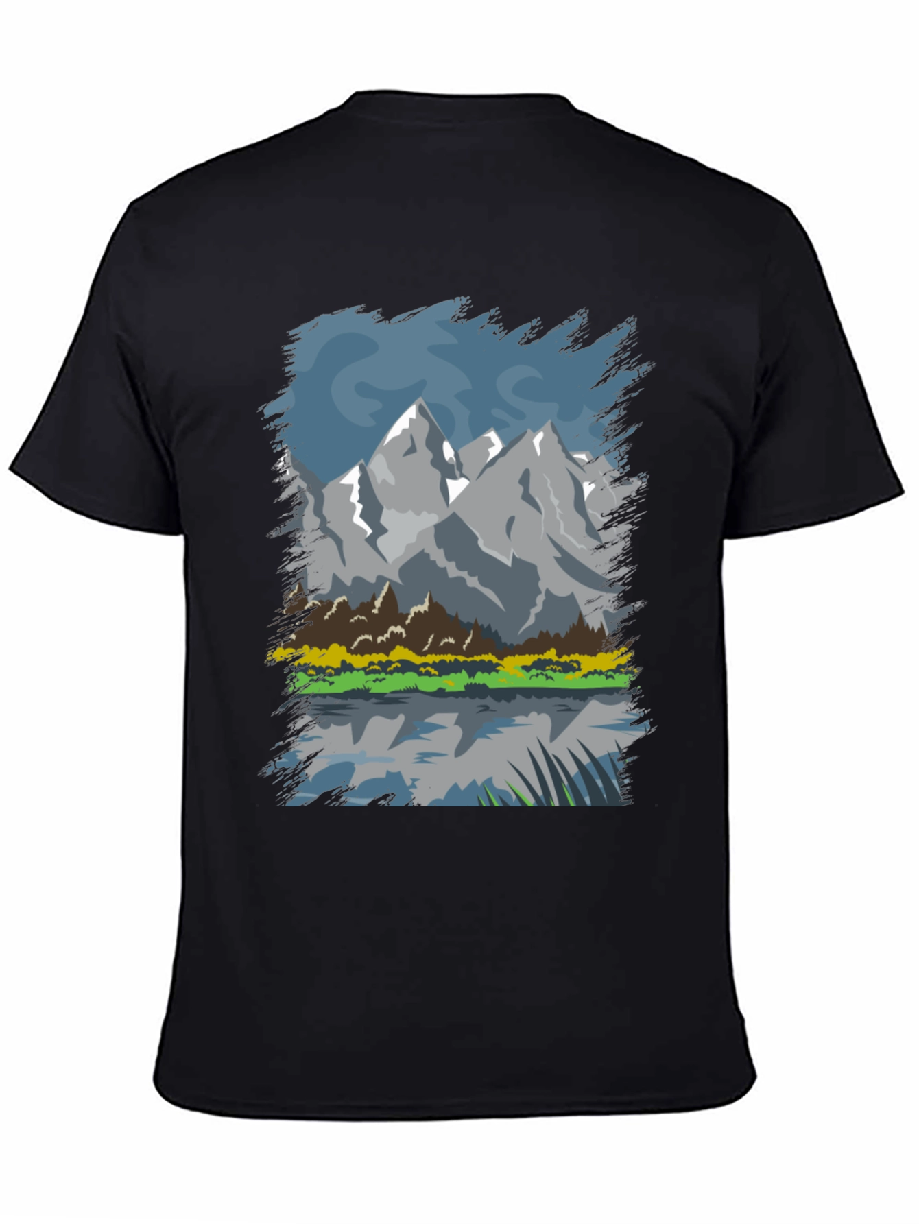 Mountain Lake Graphic Tee - Black