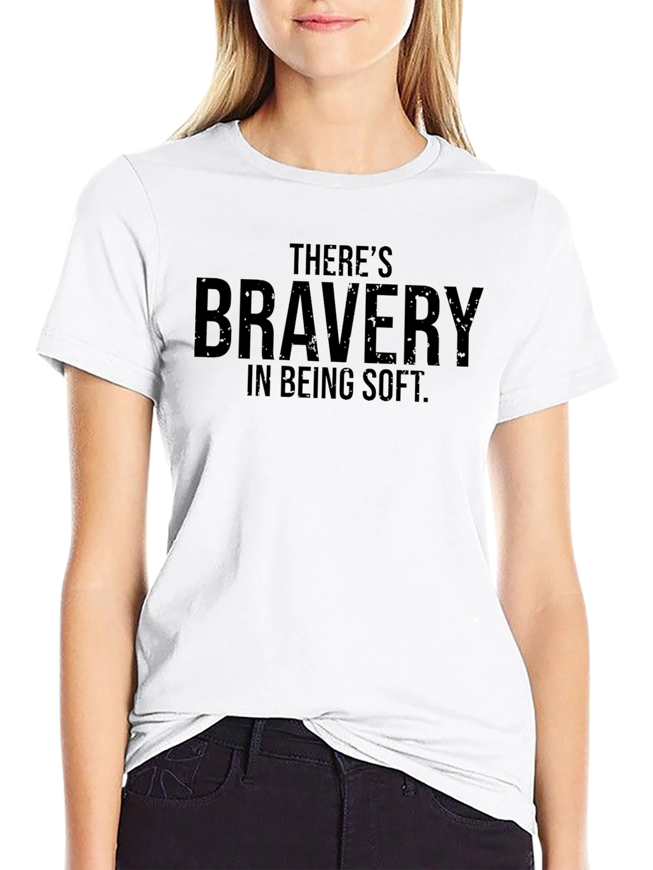 Bravery in Being Soft Black T-Shirt