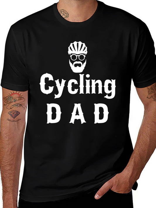 Cycling Dad T-Shirt - Black Cotton Tee