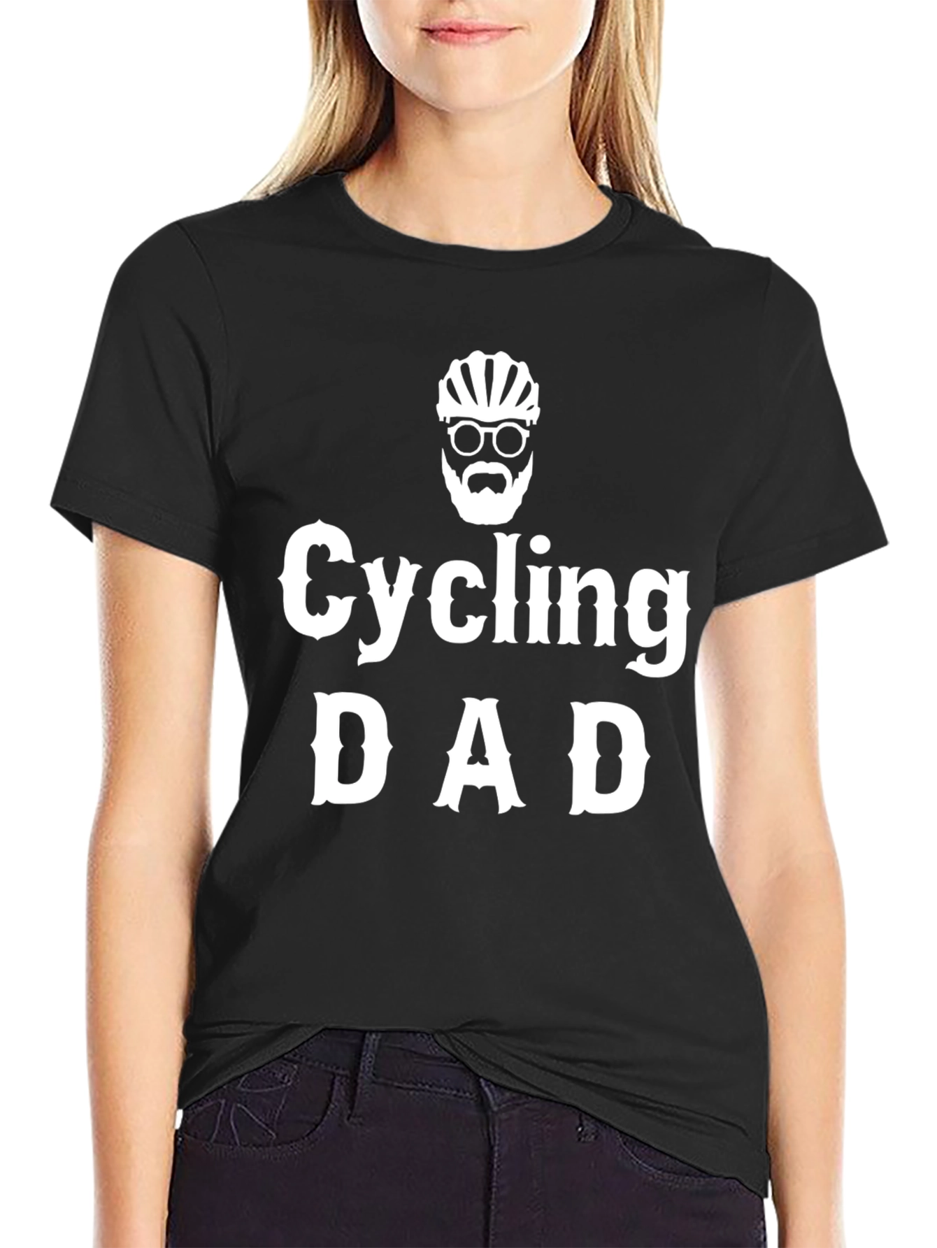 Cycling Dad T-Shirt - Black Cotton Tee
