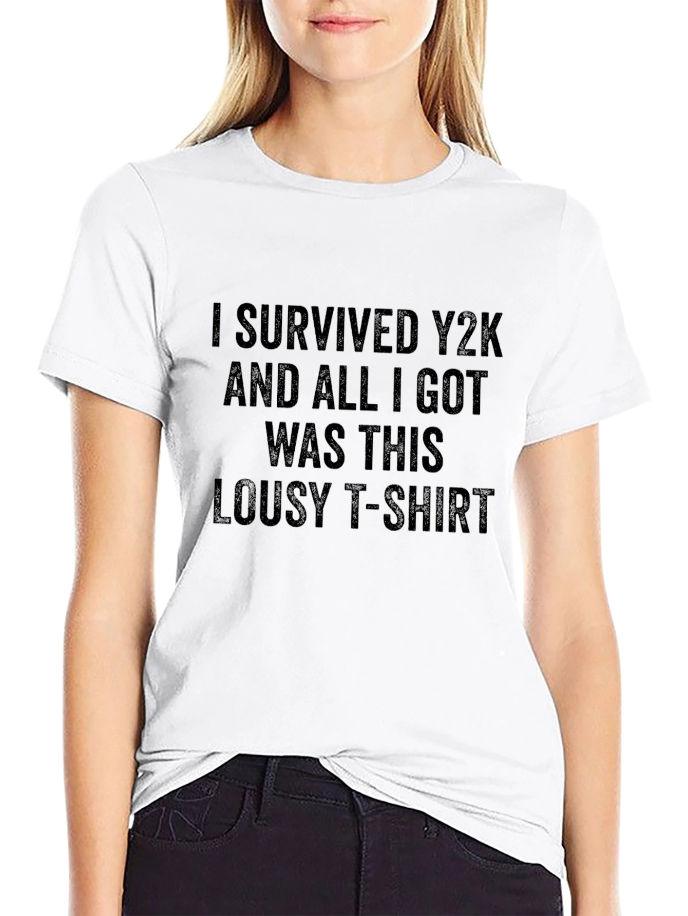 I Survived Y2K Black Graphic Tee