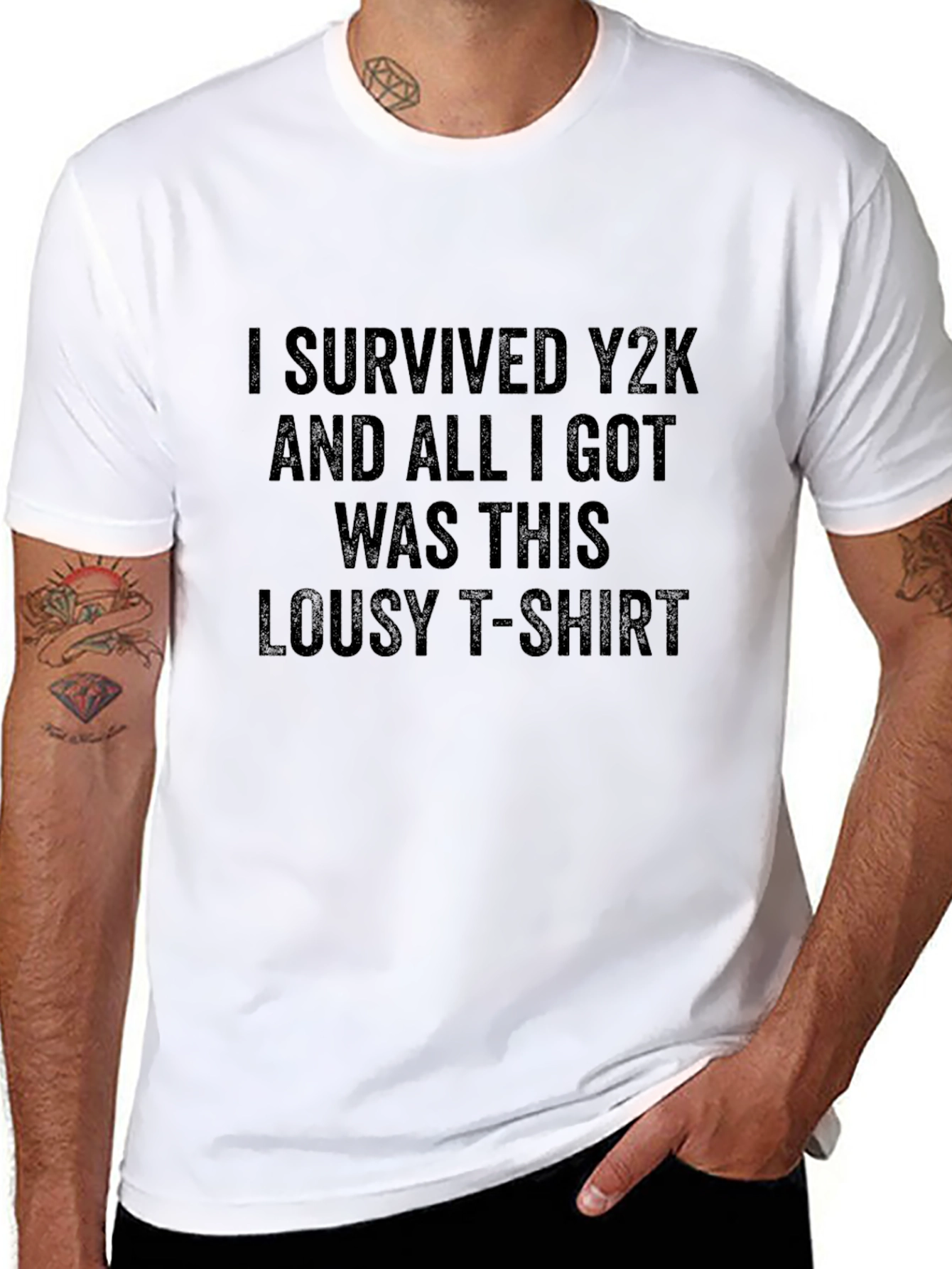 I Survived Y2K Black Graphic Tee