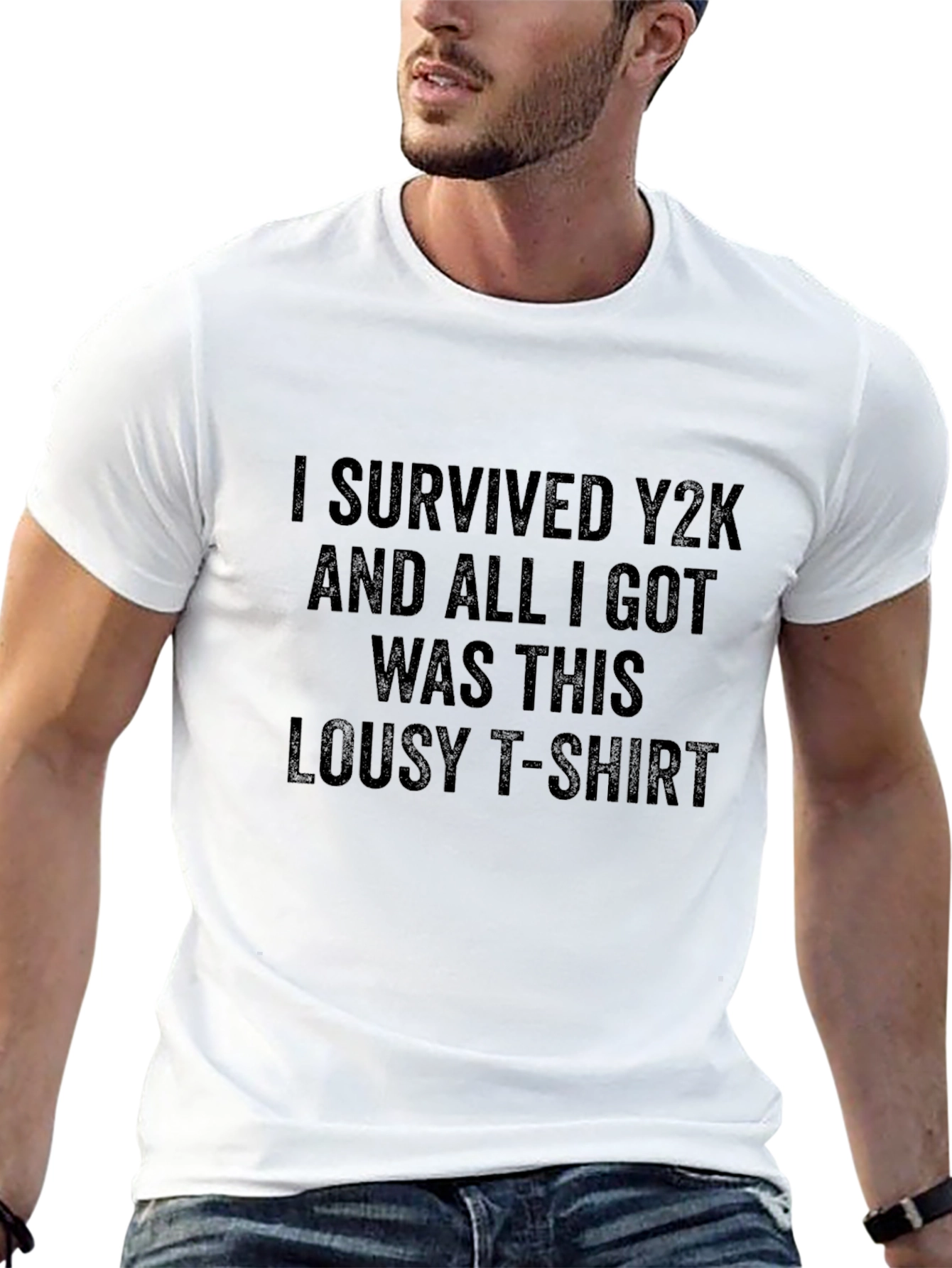 I Survived Y2K Black Graphic Tee