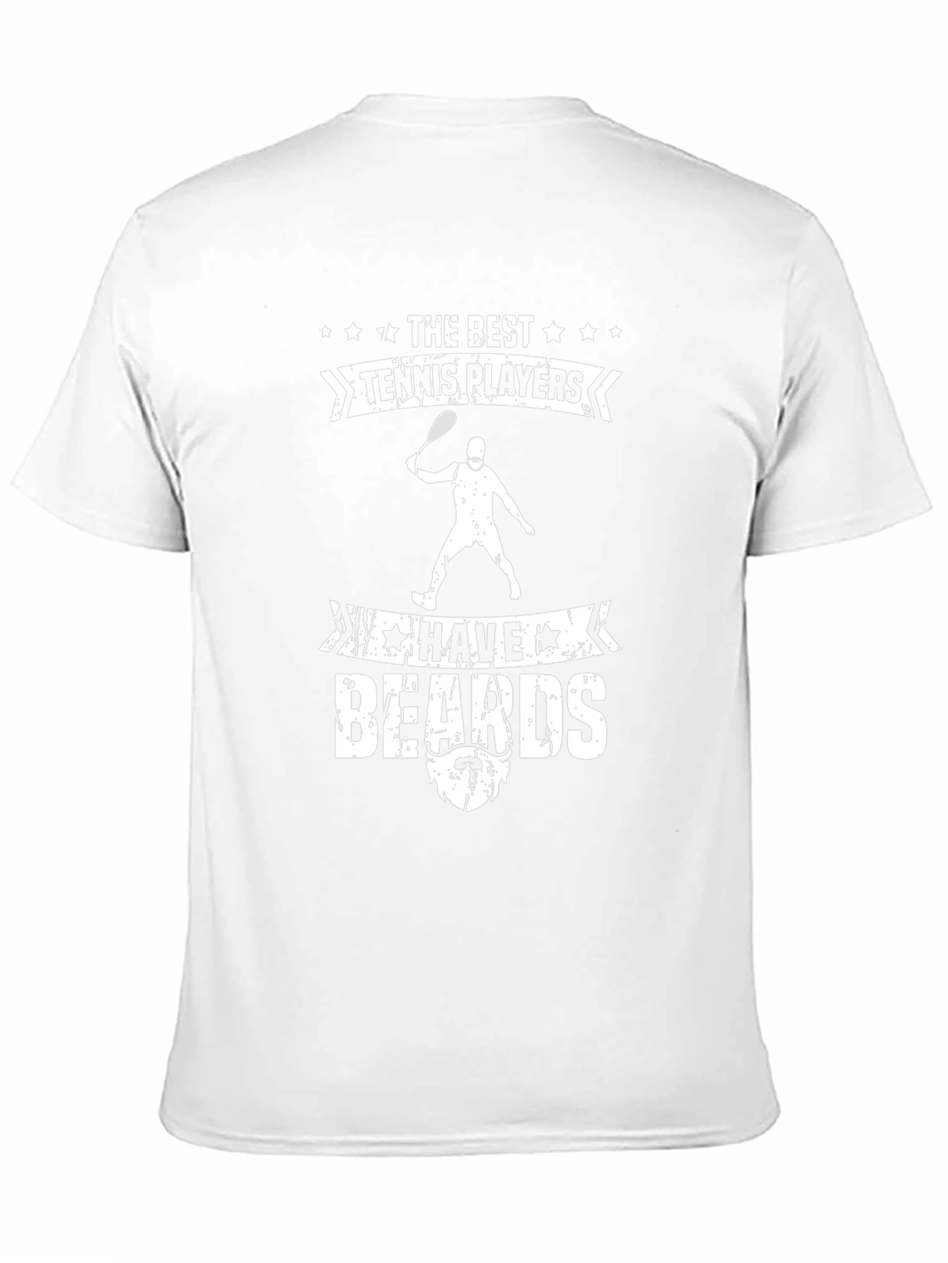 Tennis Players with Beards Black T-Shirt