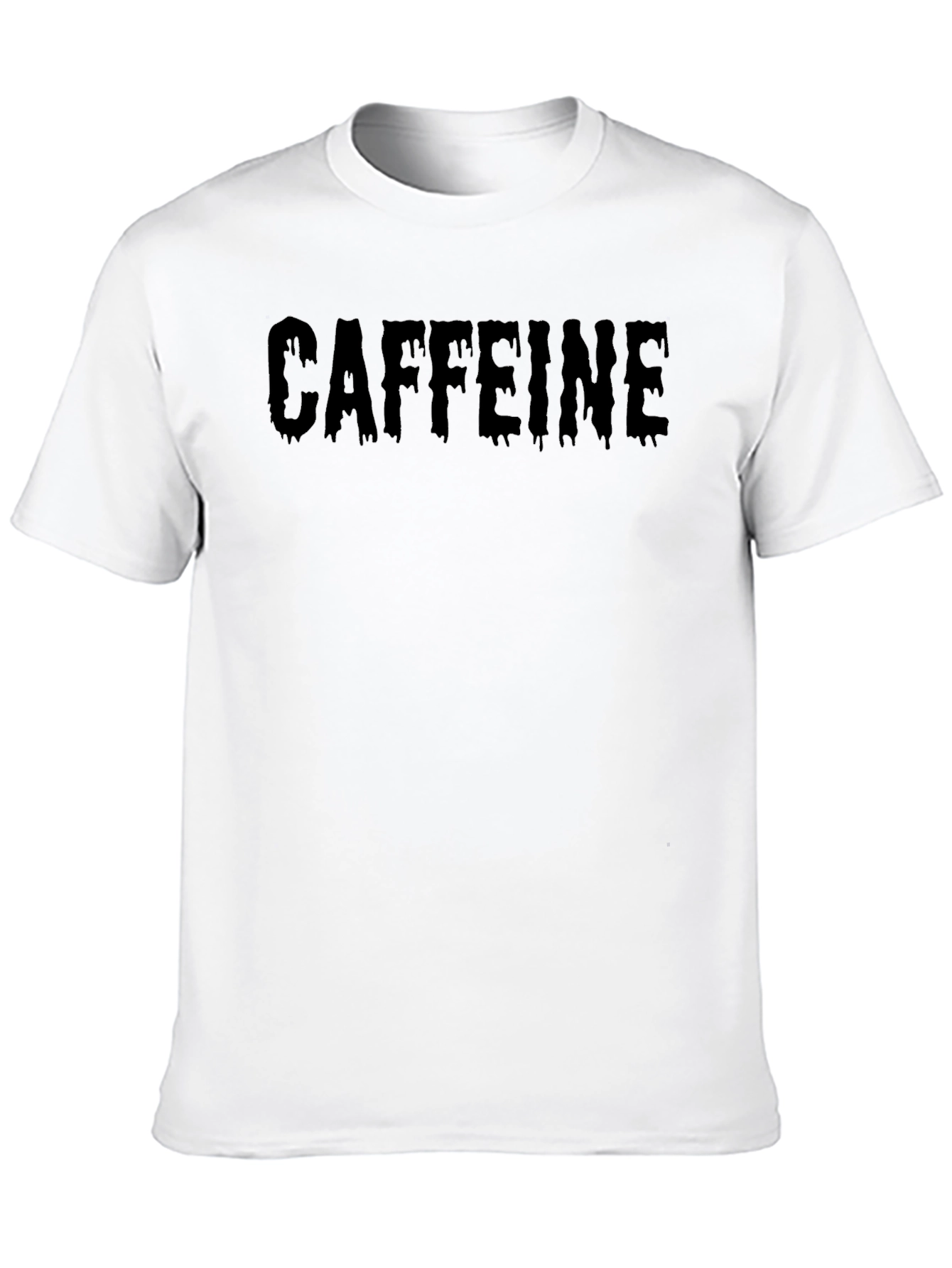 Caffeine Drip Graphic Tee - Black Cotton T-Shirt