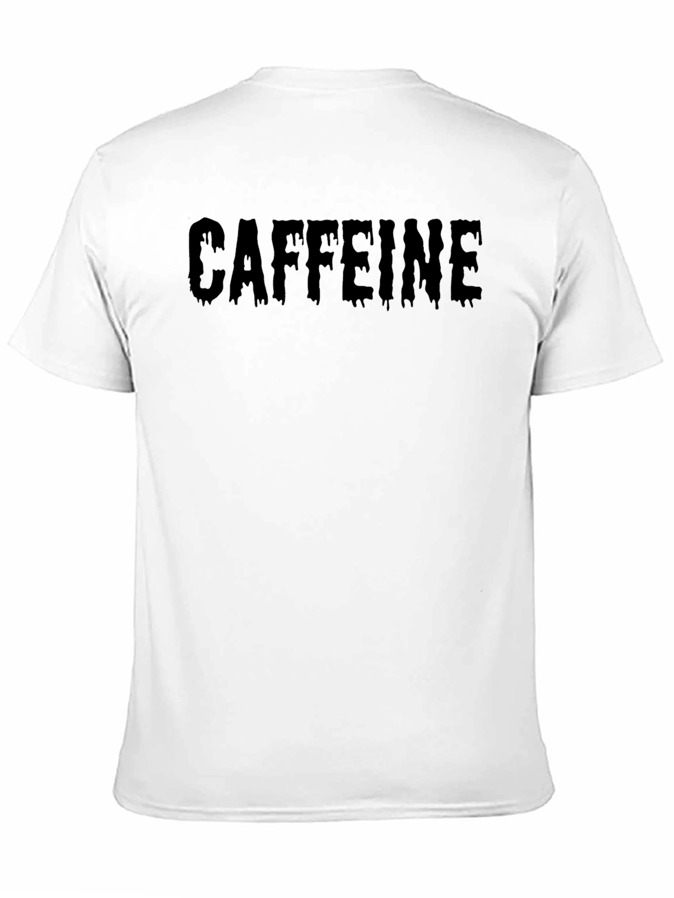 Caffeine Drip Graphic Tee - Black Cotton T-Shirt