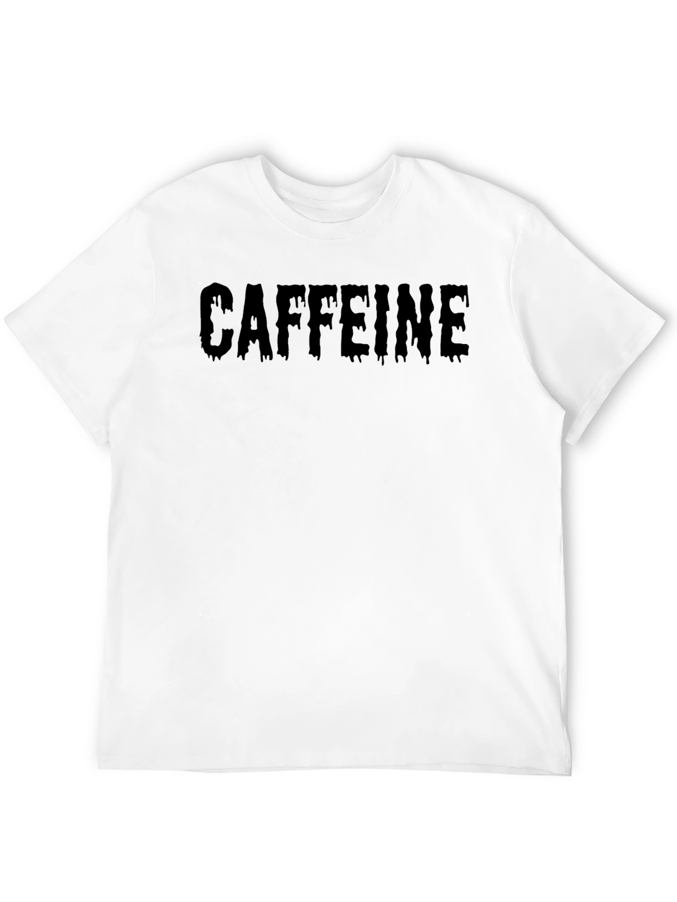 Caffeine Drip Graphic Tee - Black Cotton T-Shirt