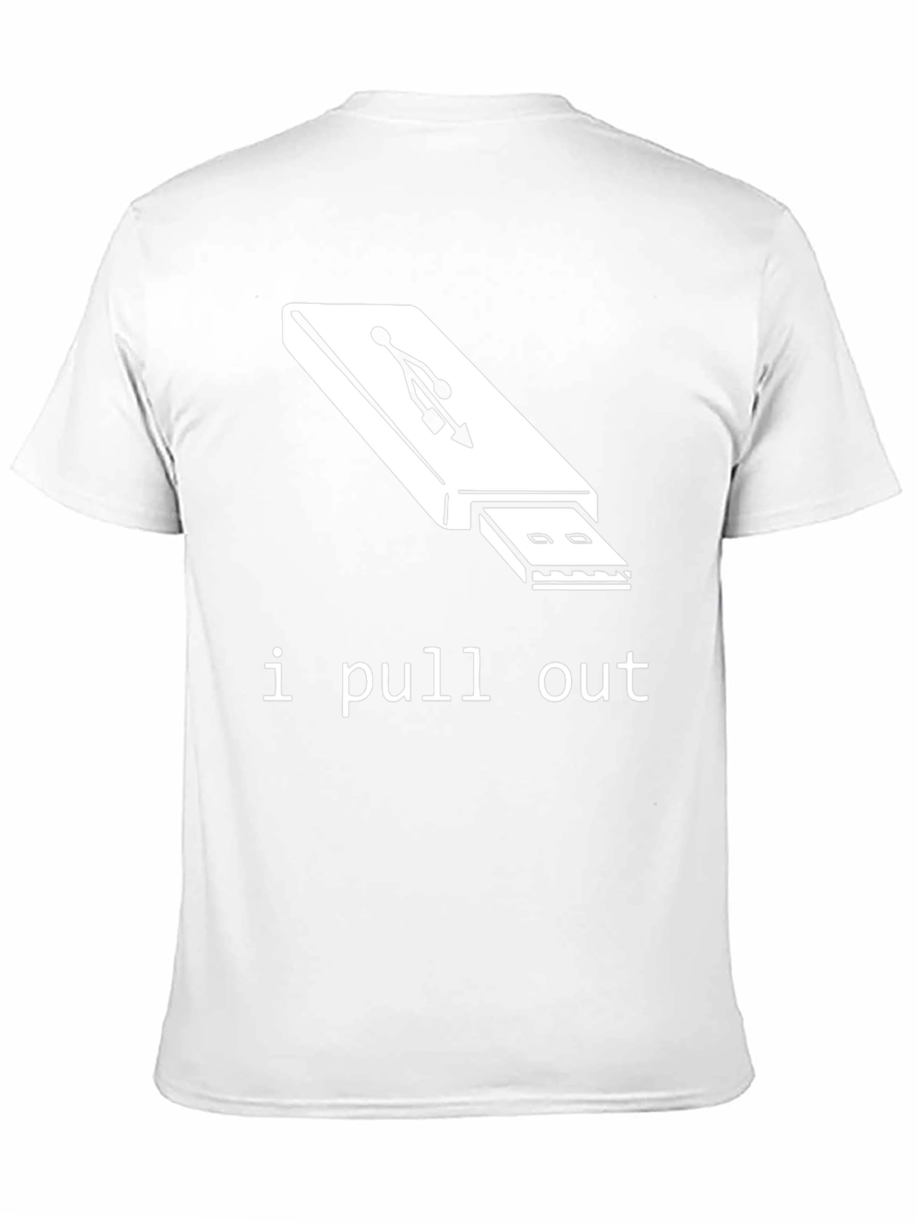 Humorous I Pull Out USB Drive Black T-Shirt