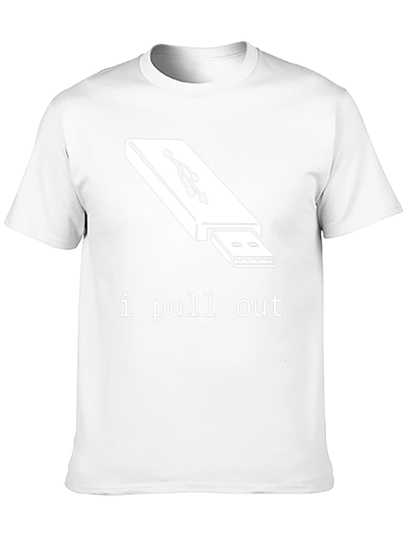 Humorous I Pull Out USB Drive Black T-Shirt