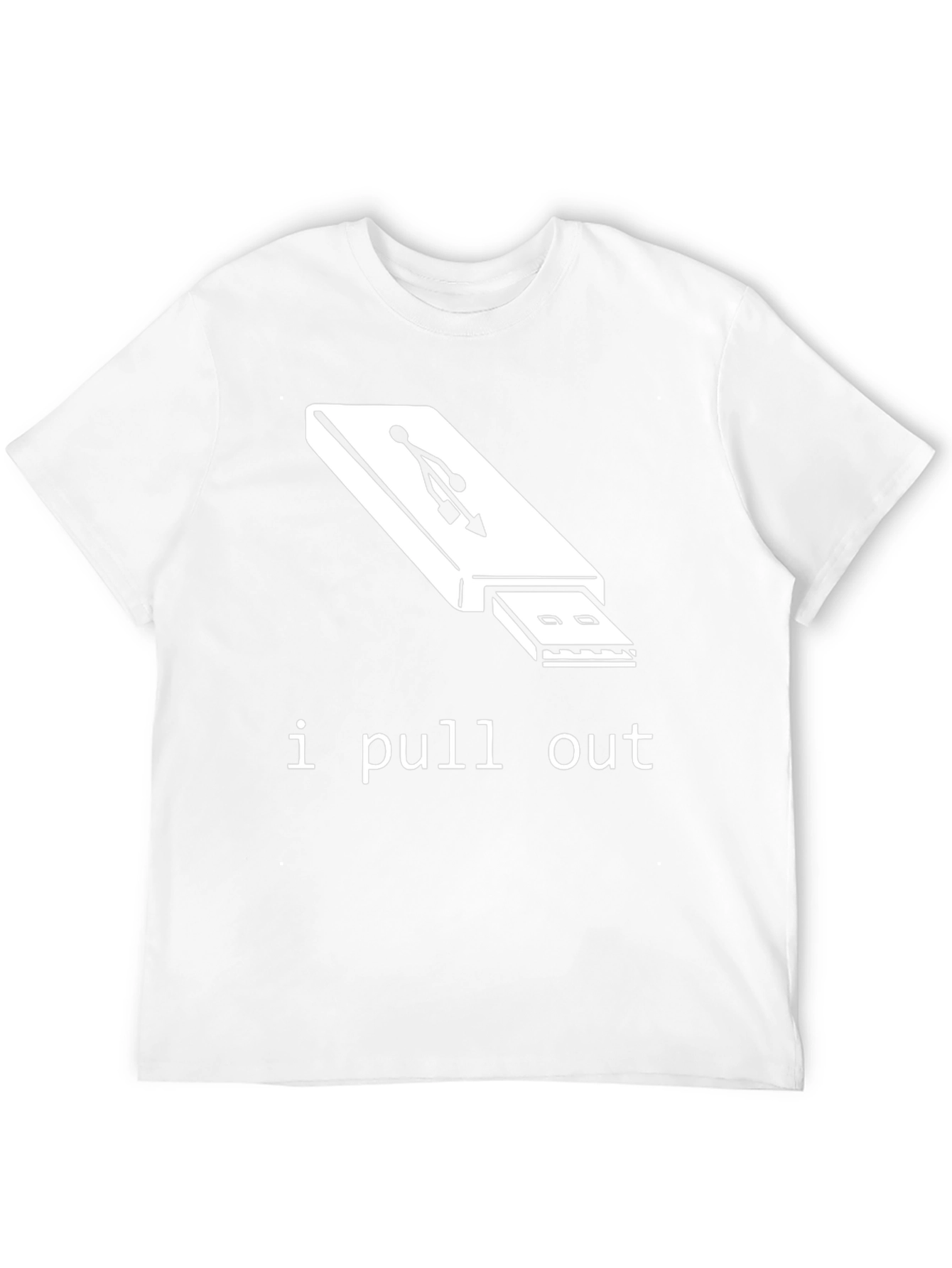 Humorous I Pull Out USB Drive Black T-Shirt
