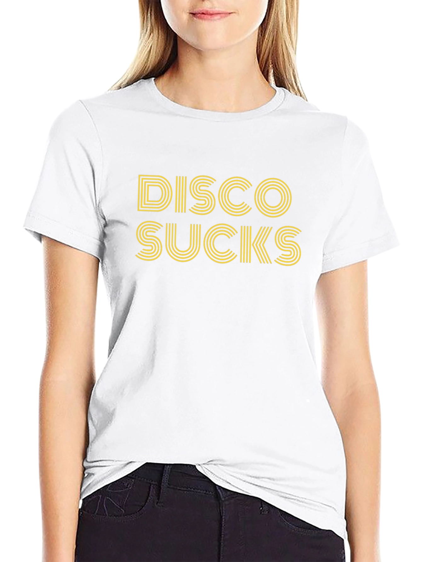 Disco Sucks Graphic Tee - Black Cotton T-Shirt