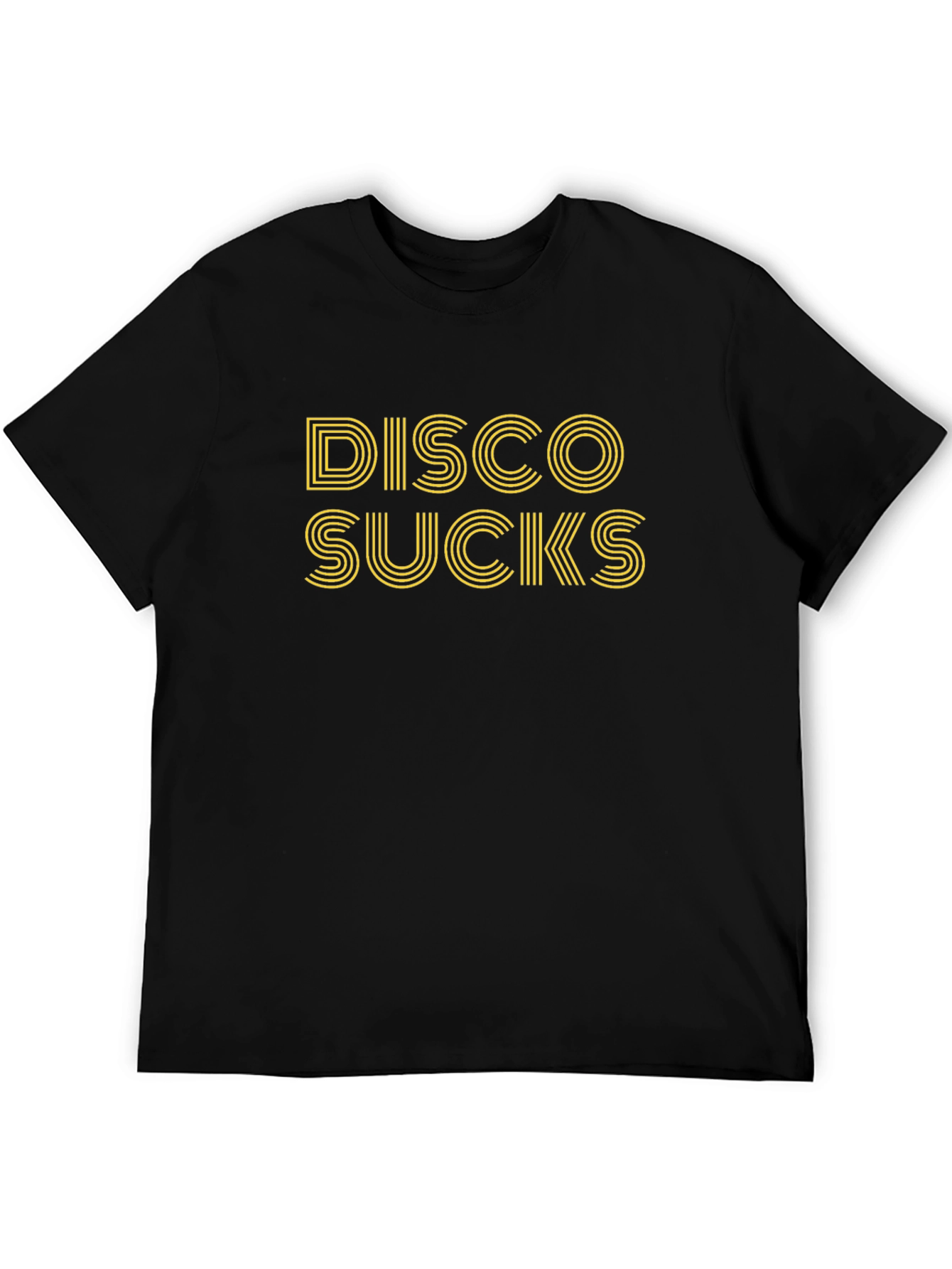 Disco Sucks Graphic Tee - Black Cotton T-Shirt