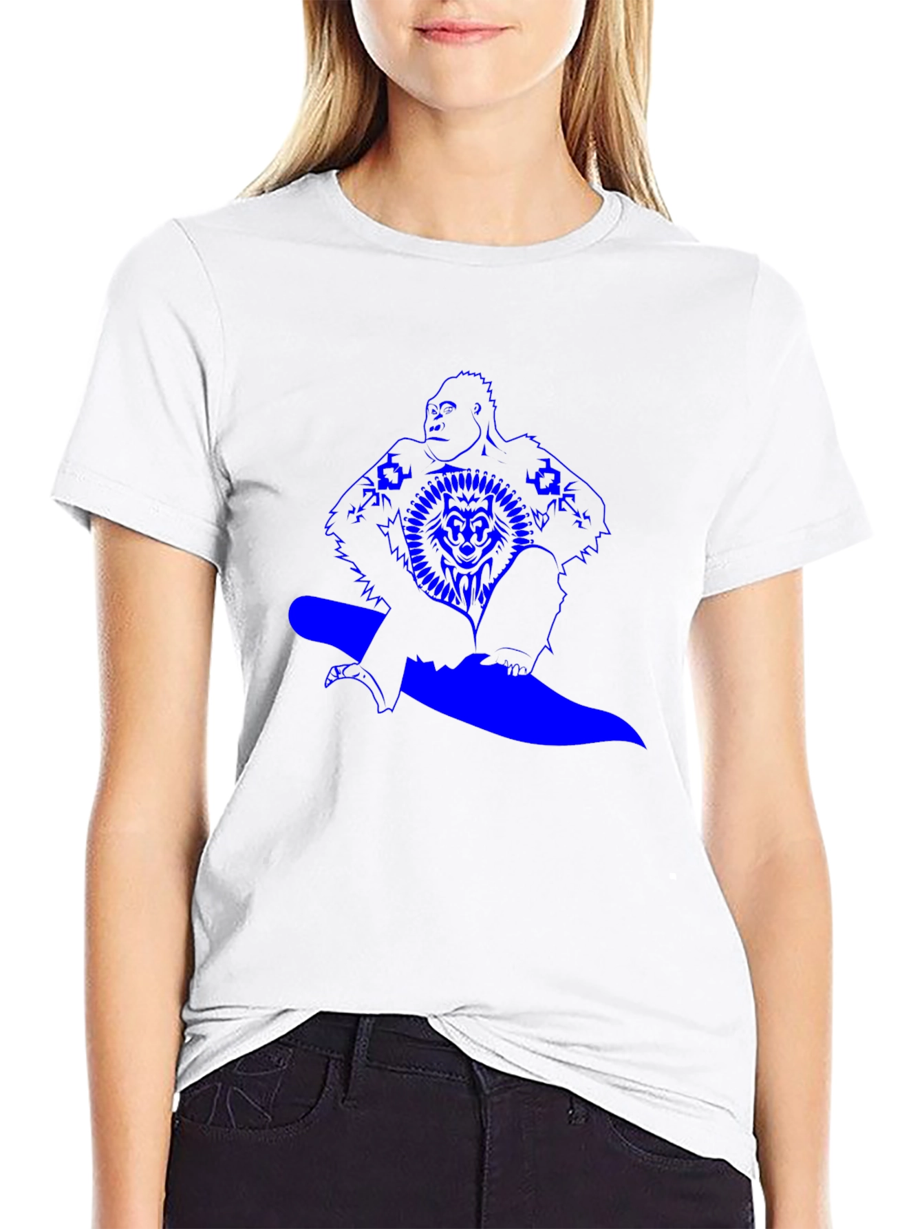 Gorilla Surfer Graphic Tee - Black T-Shirt