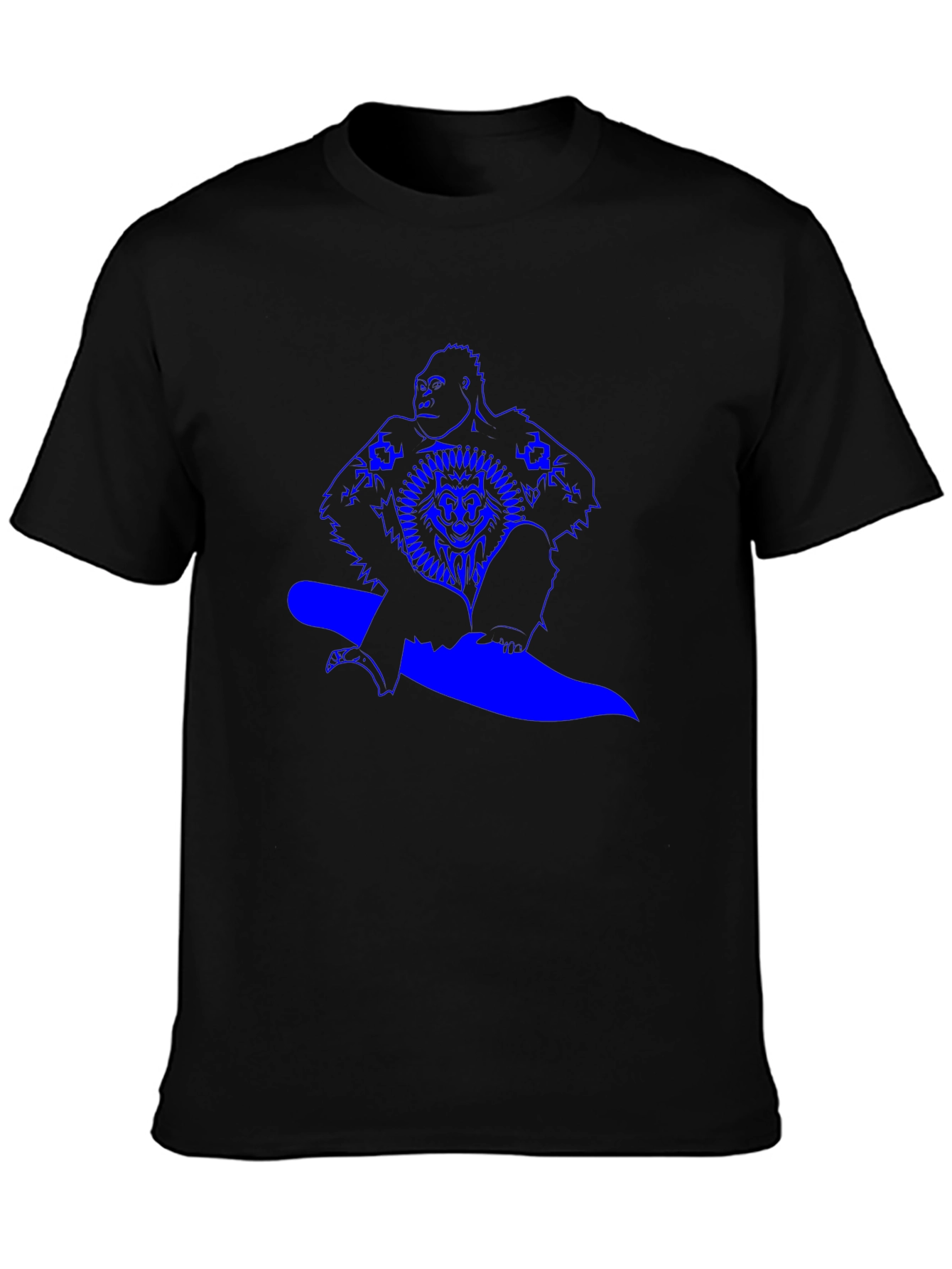 Gorilla Surfer Graphic Tee - Black T-Shirt