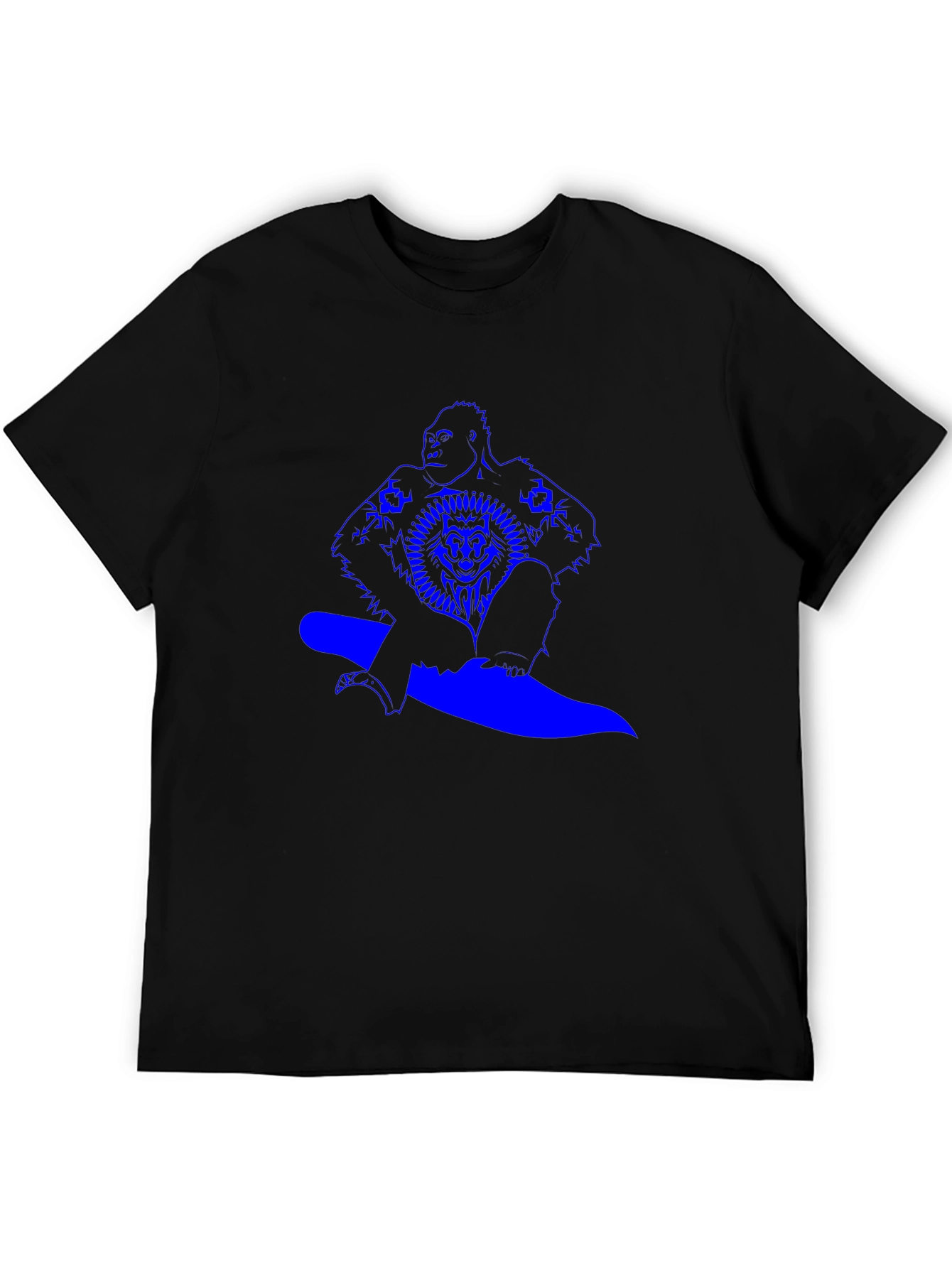 Gorilla Surfer Graphic Tee - Black T-Shirt