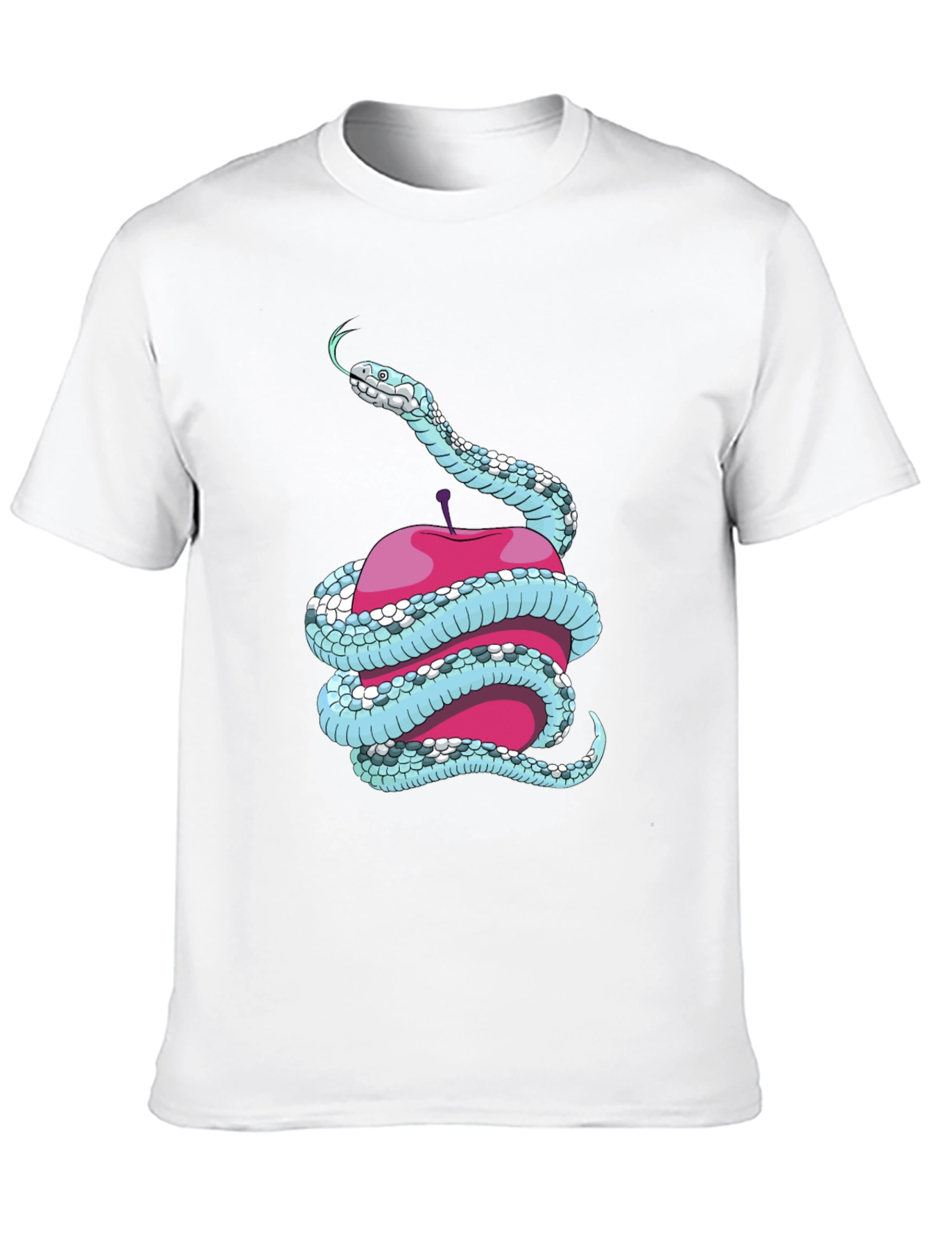 Snake and Apple Graphic Tee - Unique Design T-Shirt