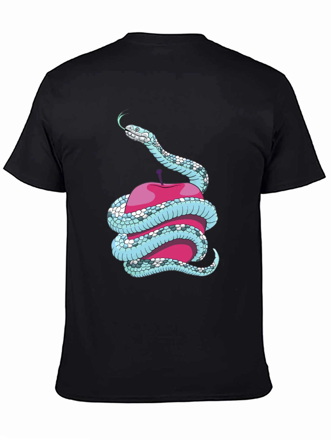 Snake and Apple Graphic Tee - Unique Design T-Shirt