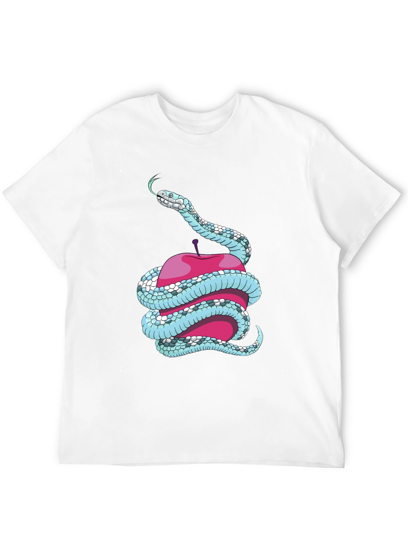 Snake and Apple Graphic Tee - Unique Design T-Shirt