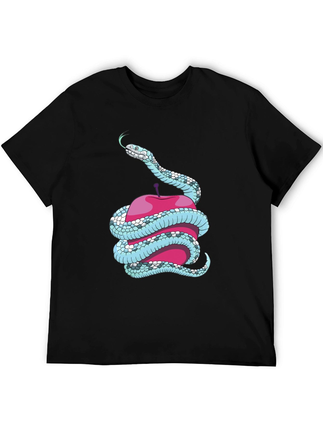 Snake and Apple Graphic Tee - Unique Design T-Shirt