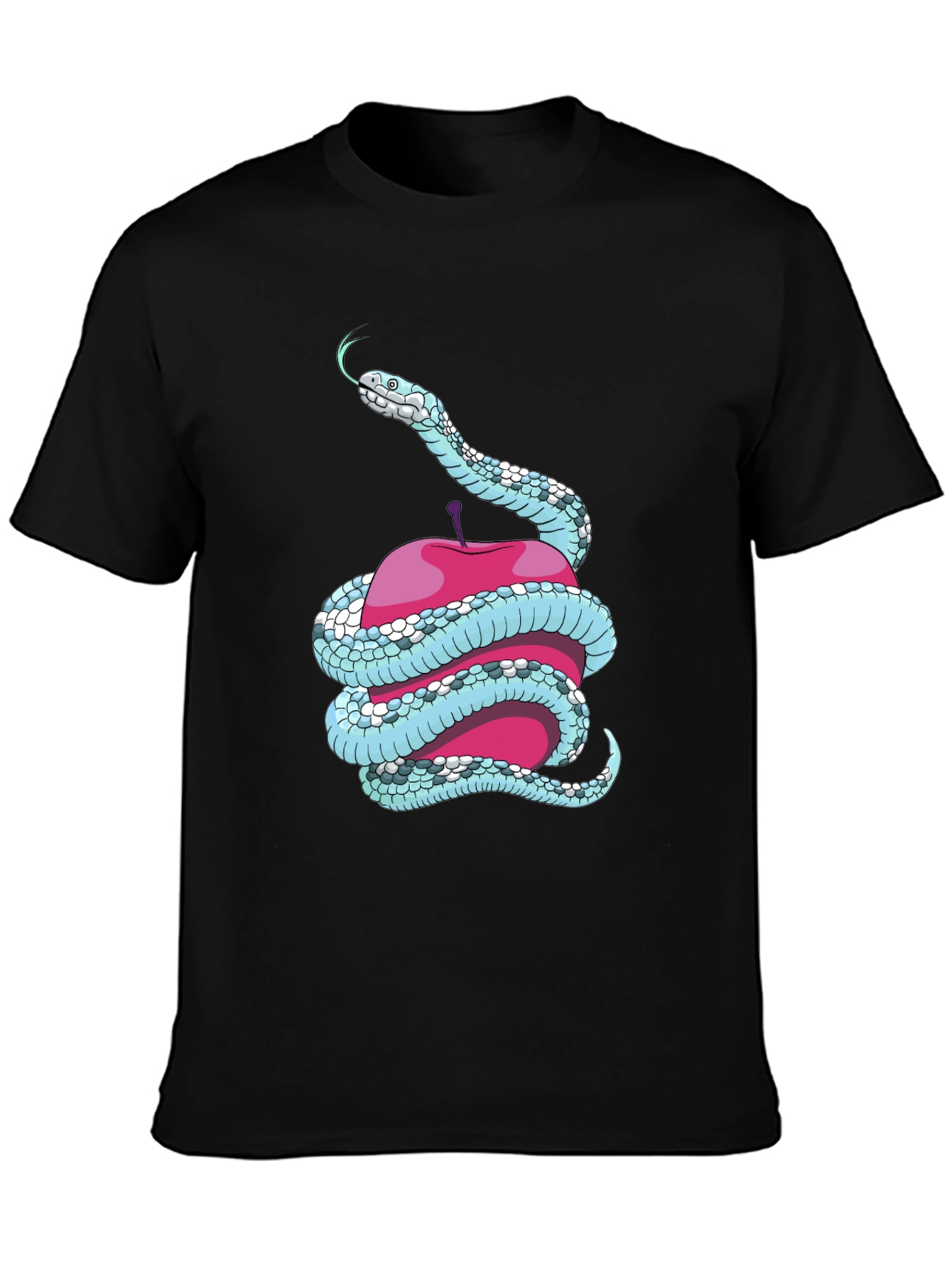 Snake and Apple Graphic Tee - Unique Design T-Shirt