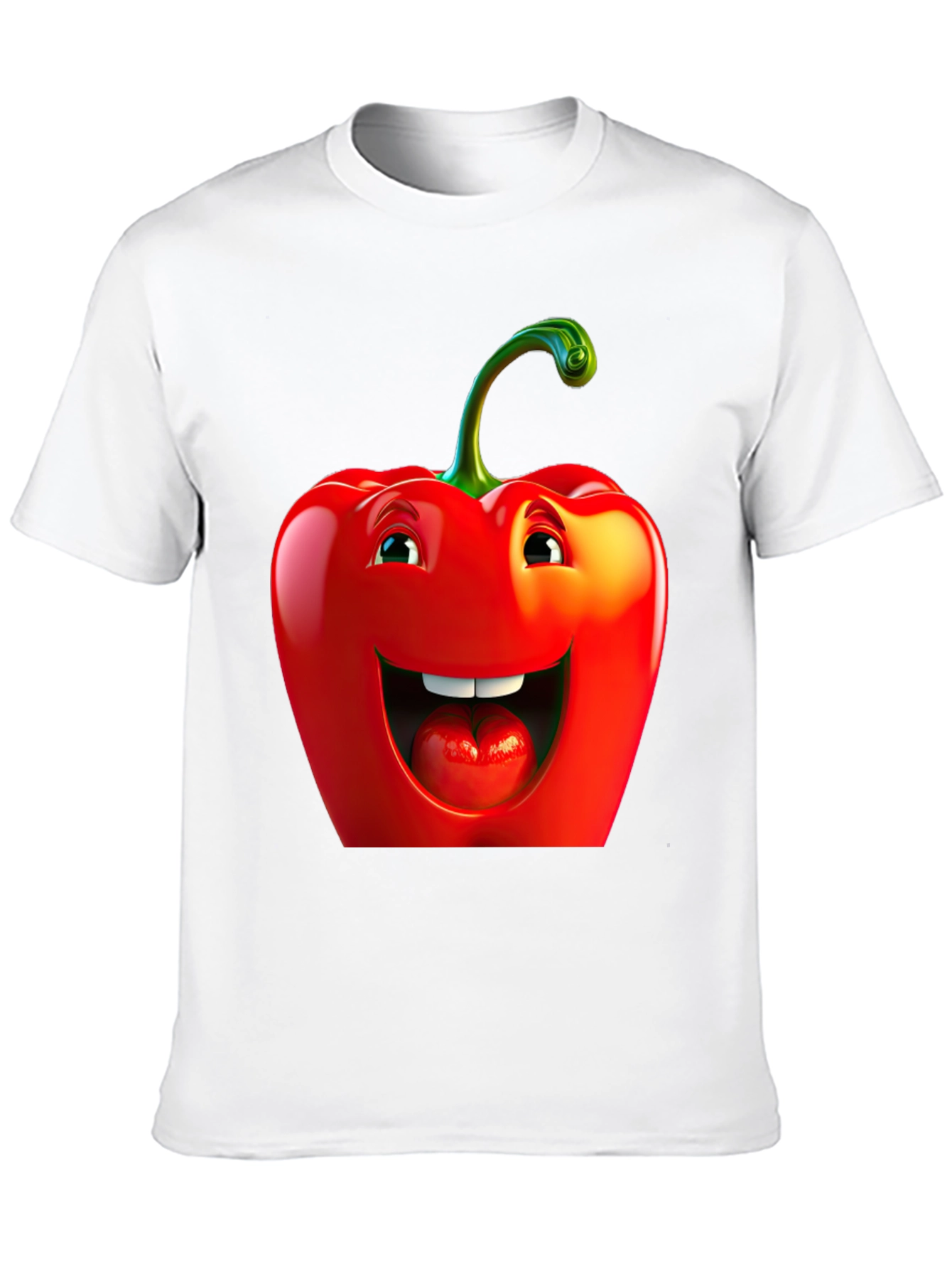 Funny Pepper Graphic Tee - Black Cotton T-Shirt