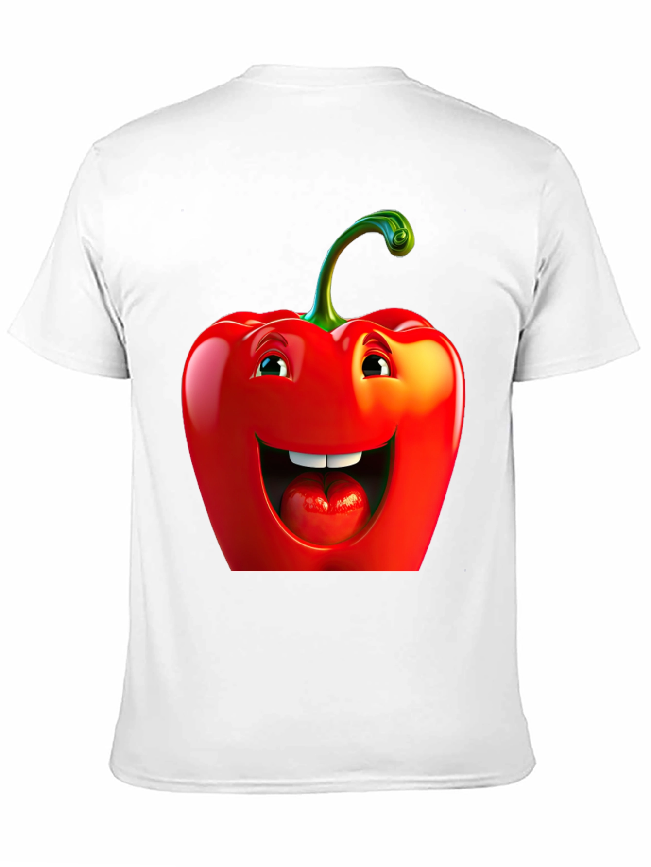 Funny Pepper Graphic Tee - Black Cotton T-Shirt