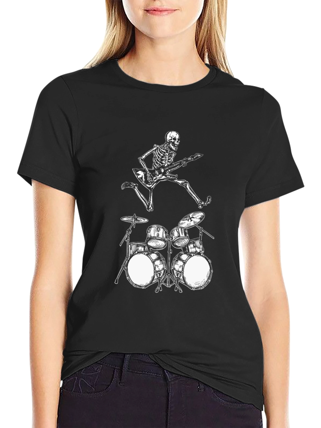 Rock On Skeleton Graphic Tee