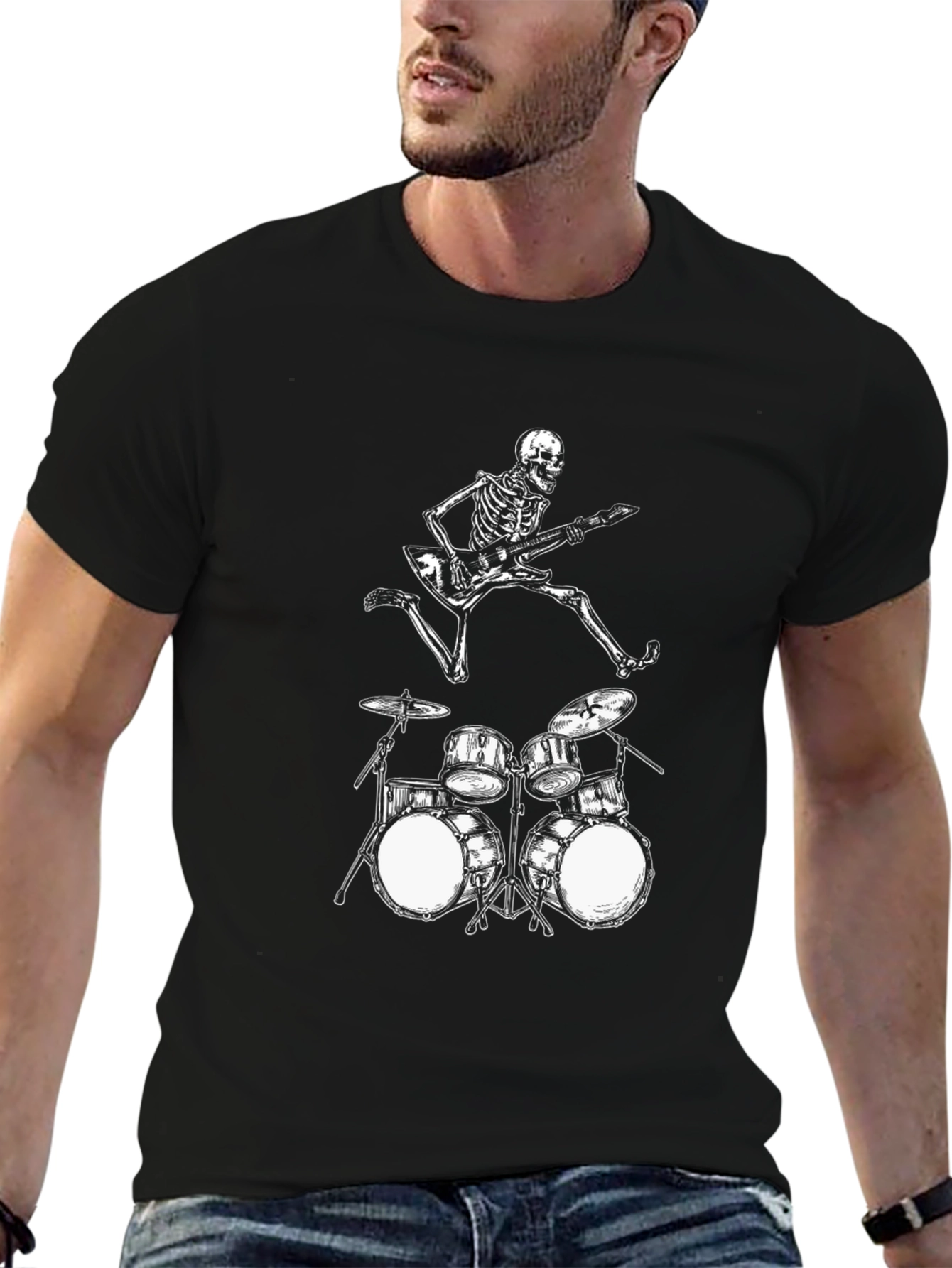 Rock On Skeleton Graphic Tee
