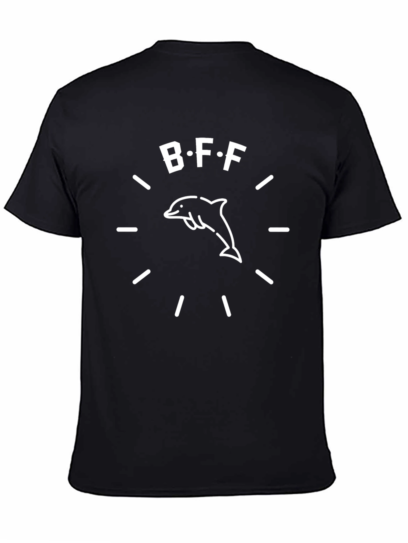 Black BFF Dolphin Graphic T-Shirt