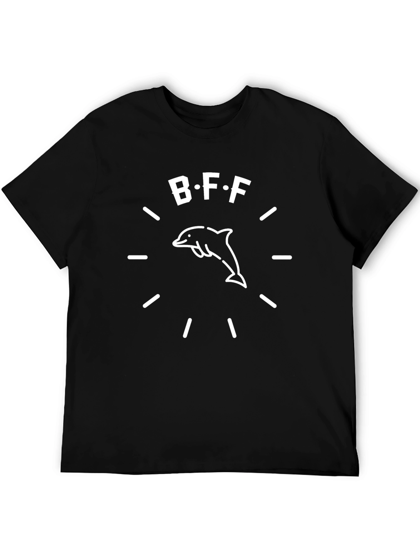Black BFF Dolphin Graphic T-Shirt