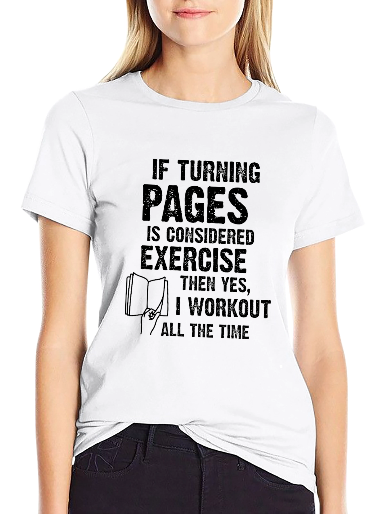 Funny Reader Workout T-Shirt - Book Lover Tee