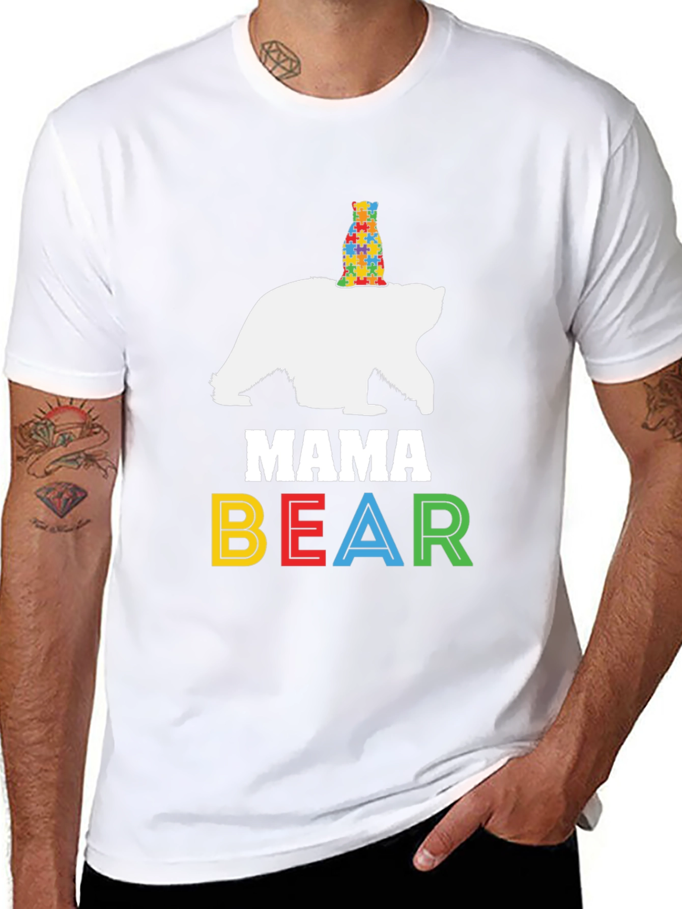 Mama Bear Autism Awareness T-Shirt