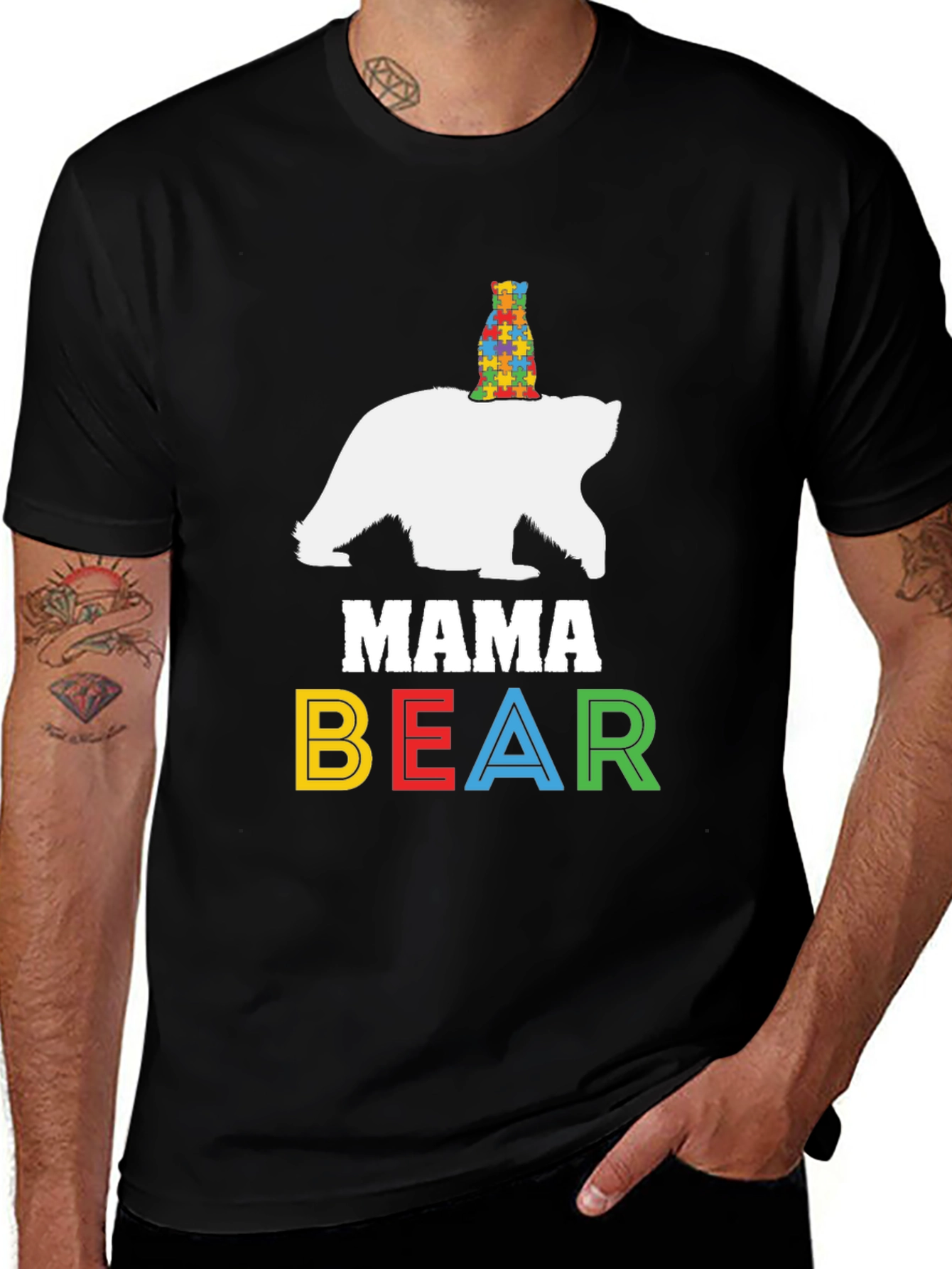 Mama Bear Autism Awareness T-Shirt