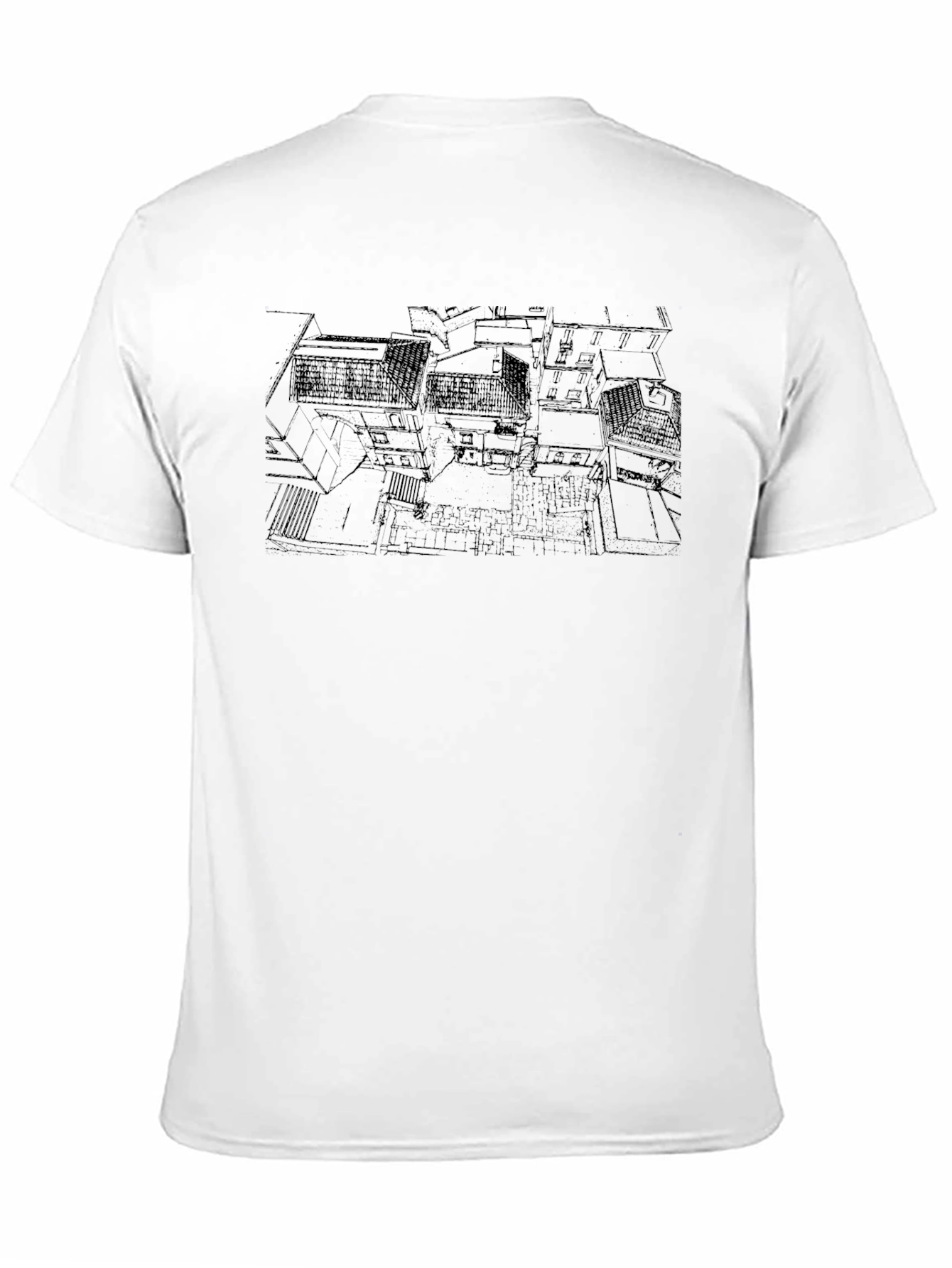 Architectural Print Black T-Shirt