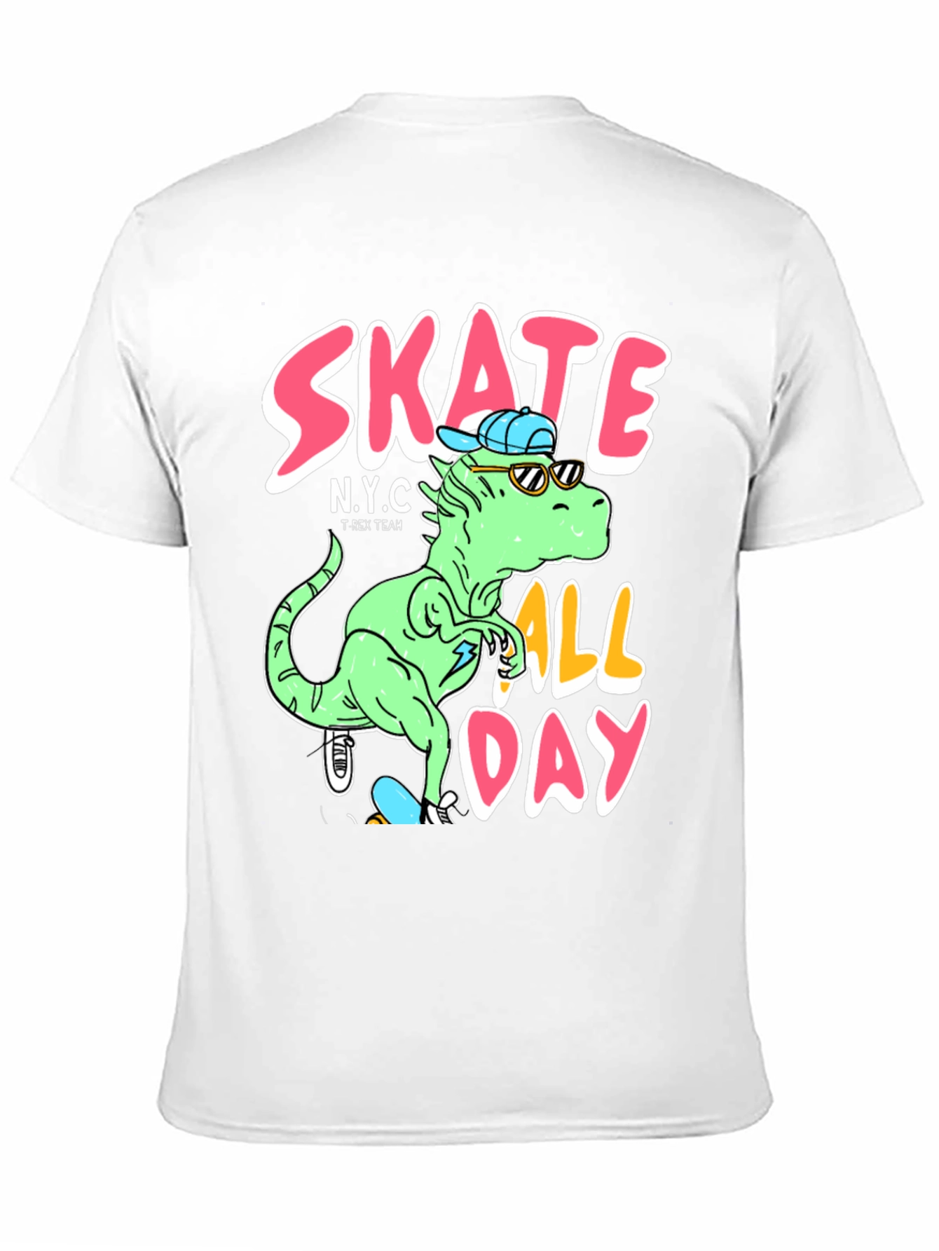Skate All Day Dinosaur Graphic Tee