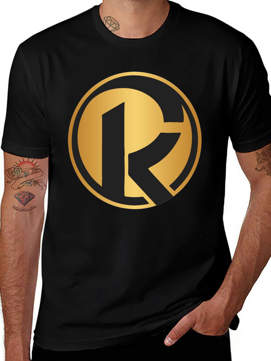 Bold Gold Logo Black T-Shirt